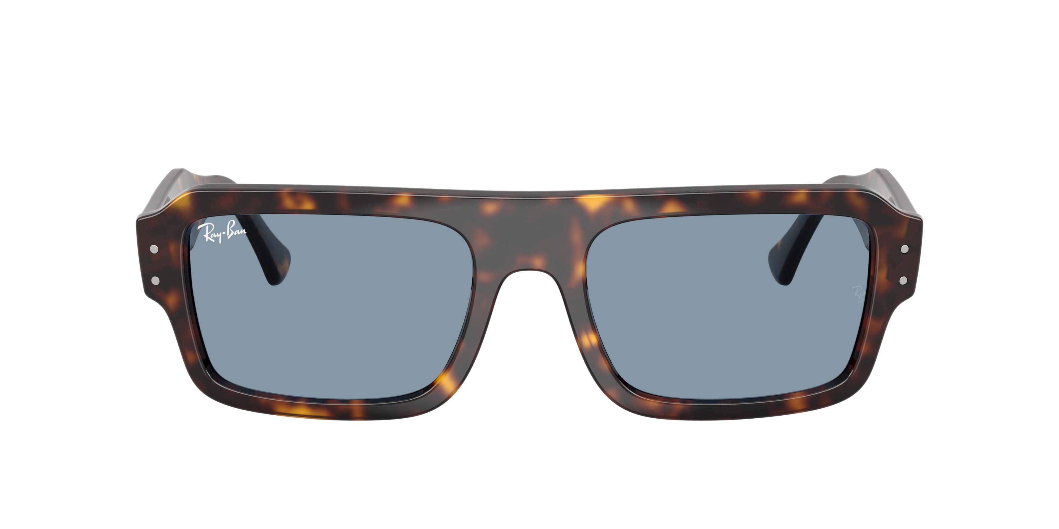 Ray-Ban Flacko Bio-Based Blue Sunglasses &ndash; Polished Havana - BLUE Thumbnail View 2