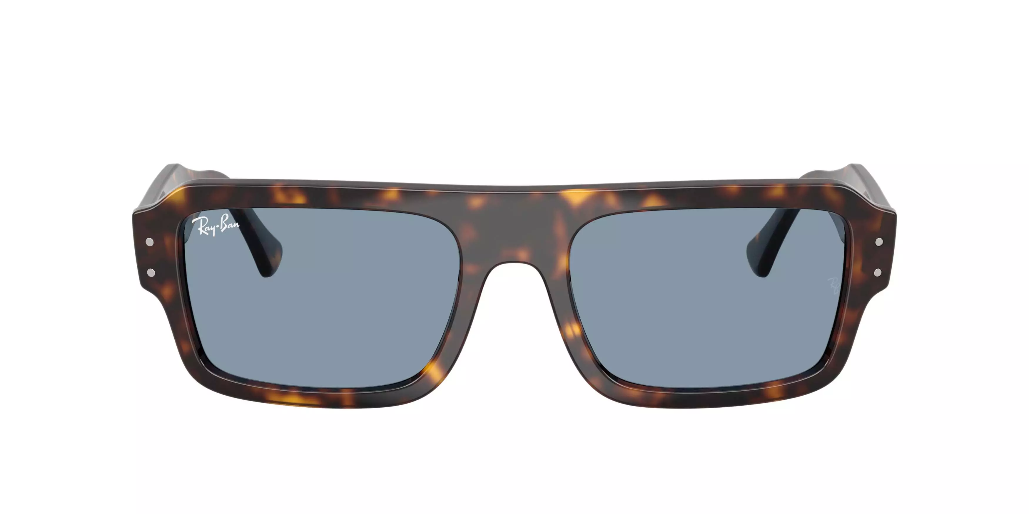 Ray-Ban Flacko Bio-Based Blue Sunglasses &ndash; Polished Havana - BLUE