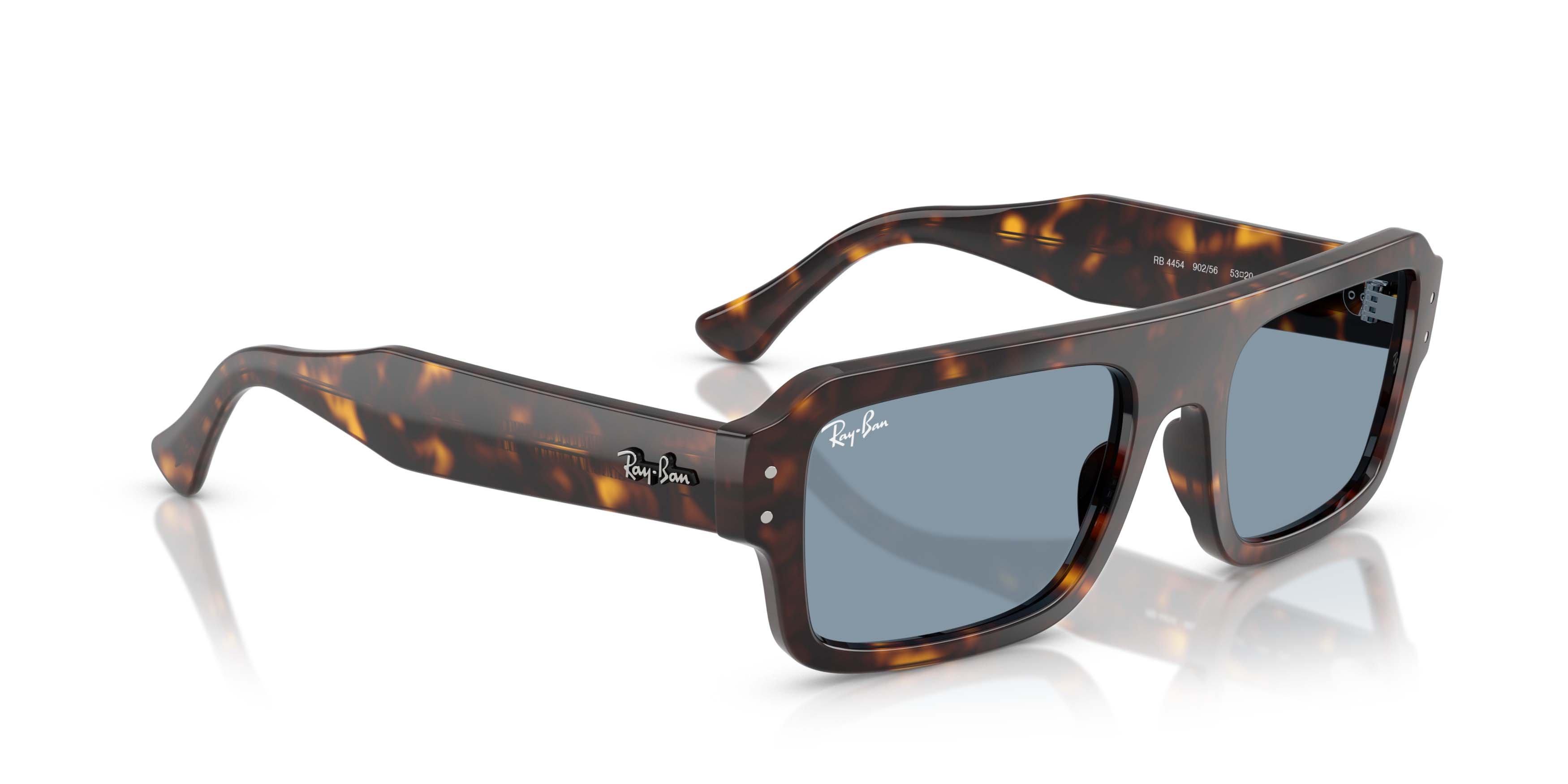 Ray-Ban Flacko Bio-Based Blue Sunglasses &ndash; Polished Havana - BLUE Thumbnail View 3