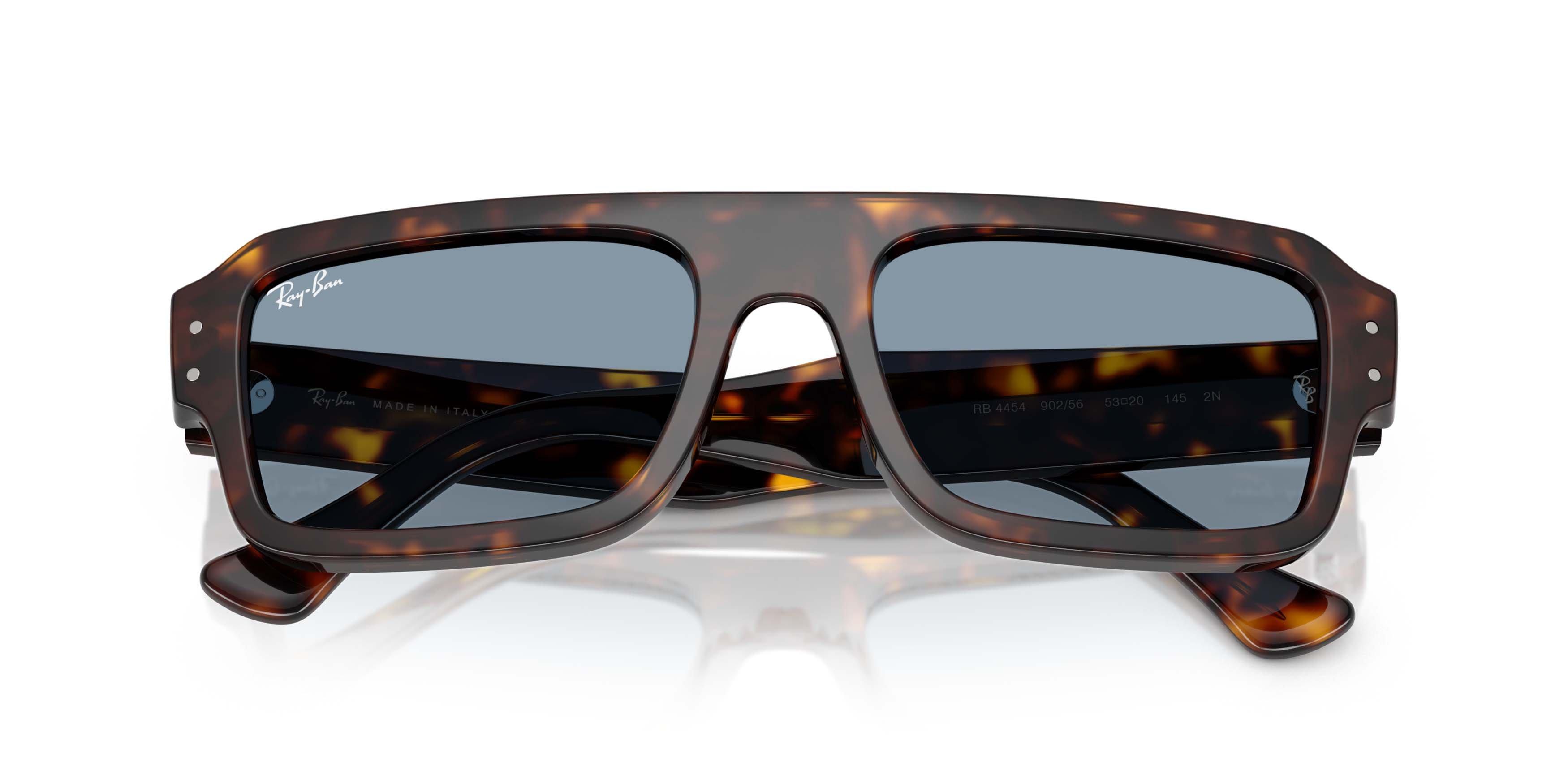 Ray-Ban Flacko Bio-Based Blue Sunglasses &ndash; Polished Havana - BLUE Thumbnail View 5