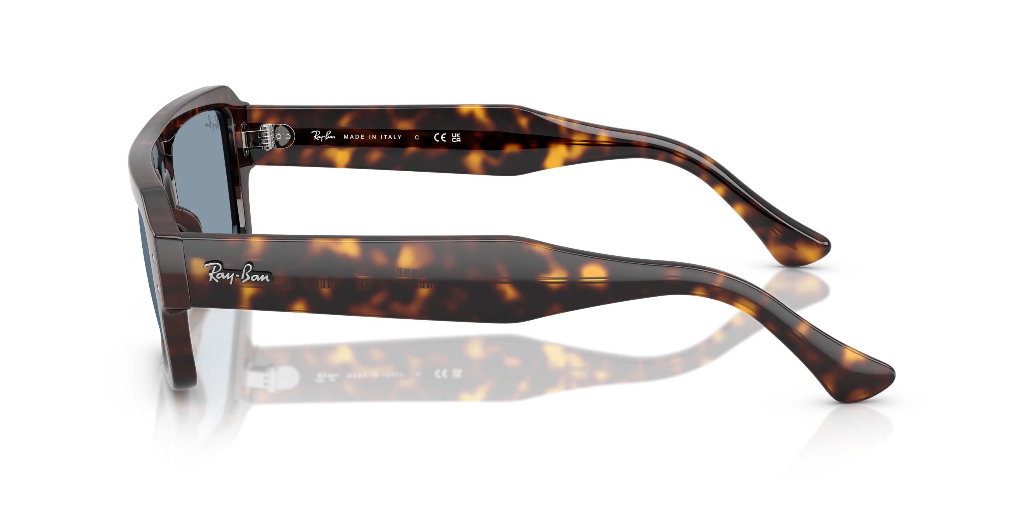 Ray-Ban Flacko Bio-Based Blue Sunglasses &ndash; Polished Havana - BLUE Thumbnail View 6