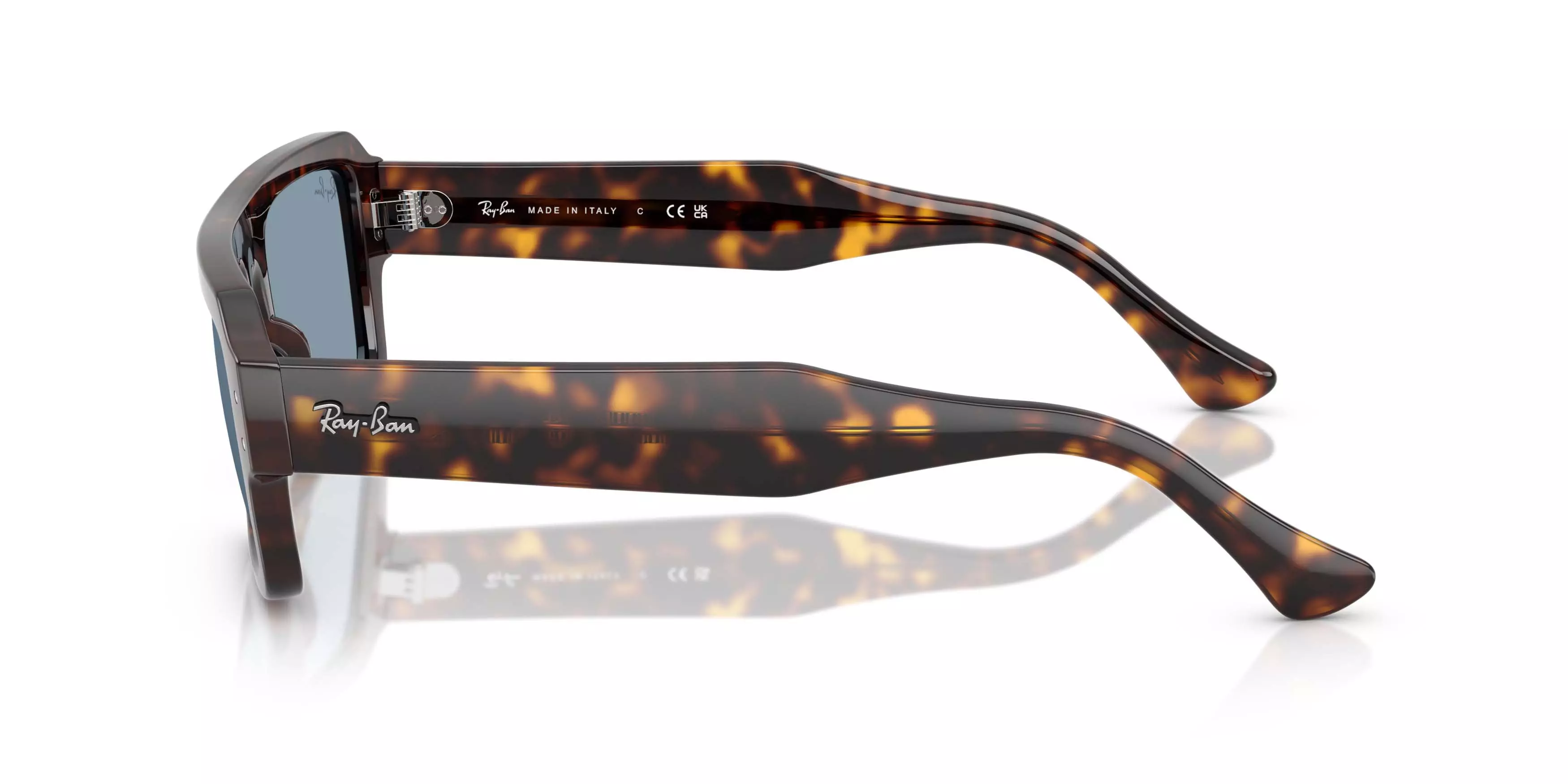 Ray-Ban Flacko Bio-Based Blue Sunglasses &ndash; Polished Havana - BLUE