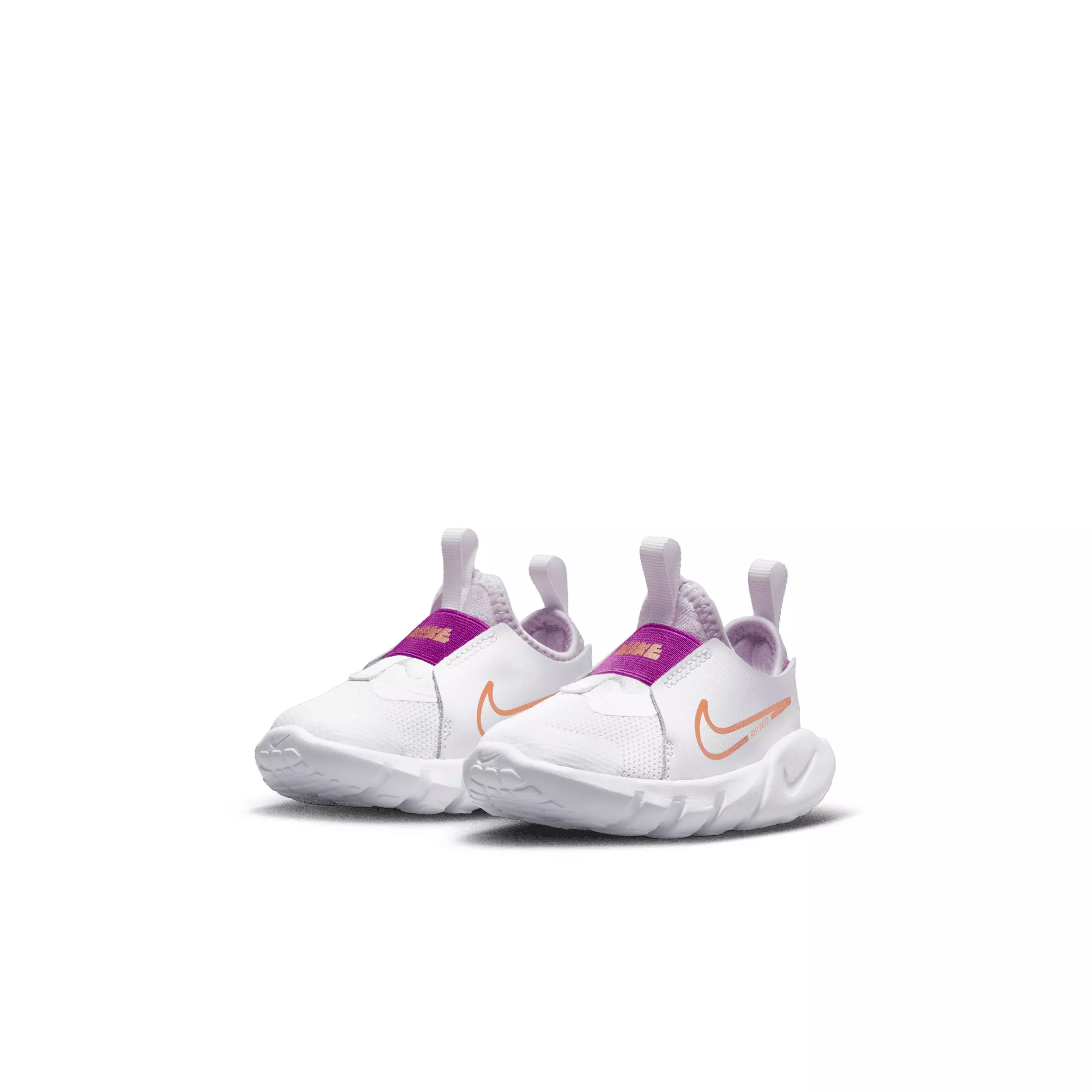 Nike Flex Runner 2 "White/Violet Frost/Vivid Purple/Metallic Copper" Infant Girls' Running Shoe - WHITE/VIOLET/PURPLE/COPPER