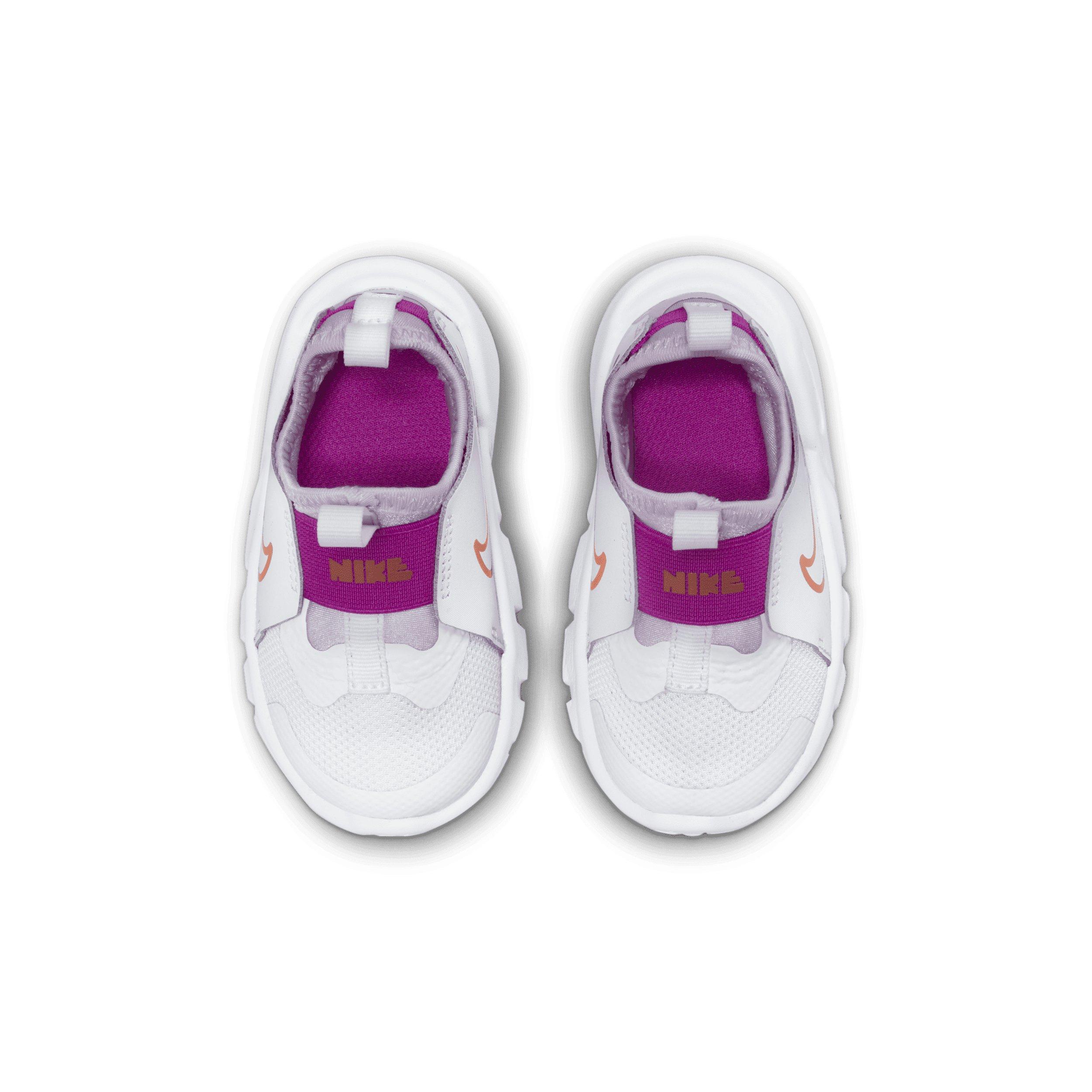 Nike Flex Runner 2 "White/Violet Frost/Vivid Purple/Metallic Copper" Infant Girls' Running Shoe - WHITE/VIOLET/PURPLE/COPPER