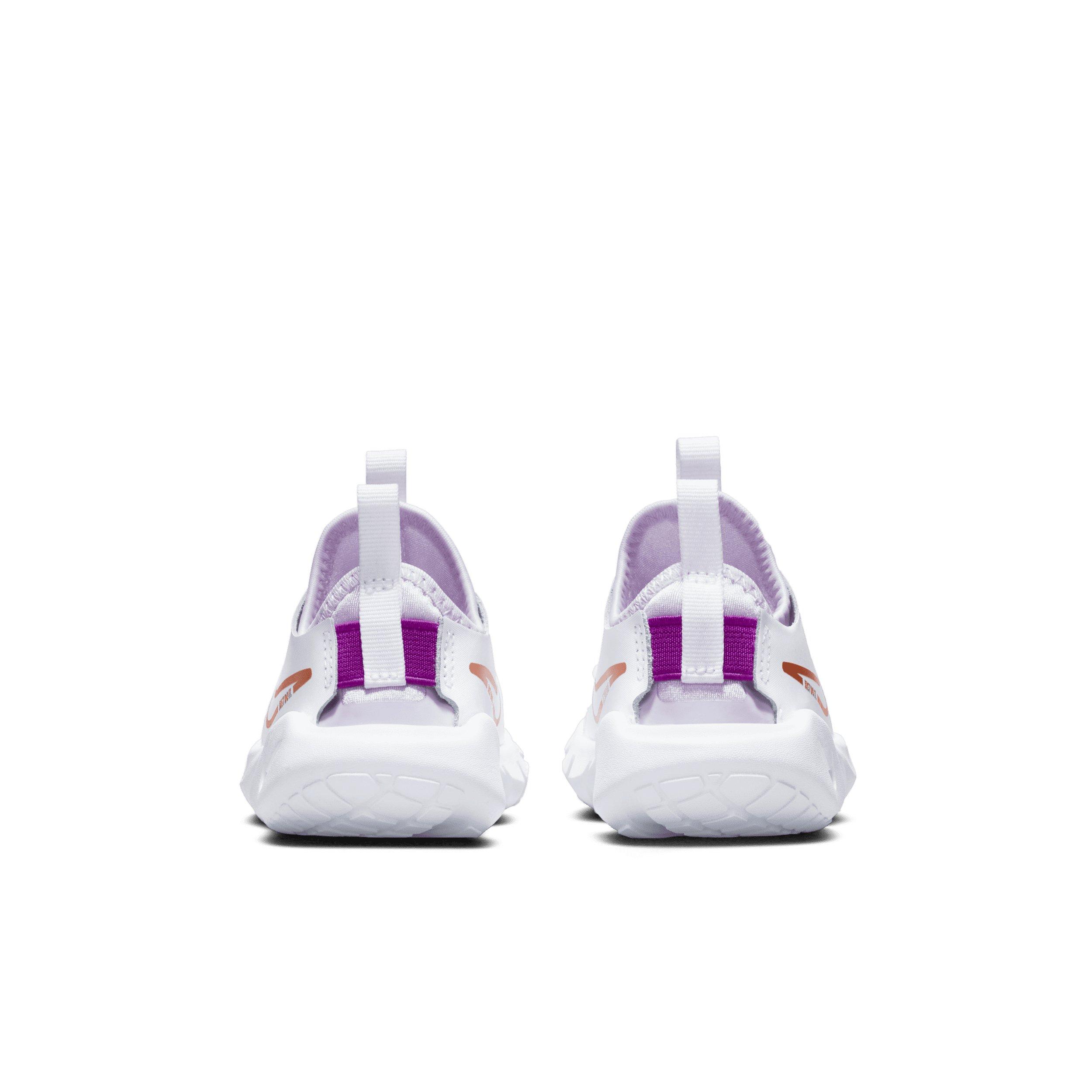 Nike Flex Runner 2 "White/Violet Frost/Vivid Purple/Metallic Copper" Infant Girls' Running Shoe - WHITE/VIOLET/PURPLE/COPPER
