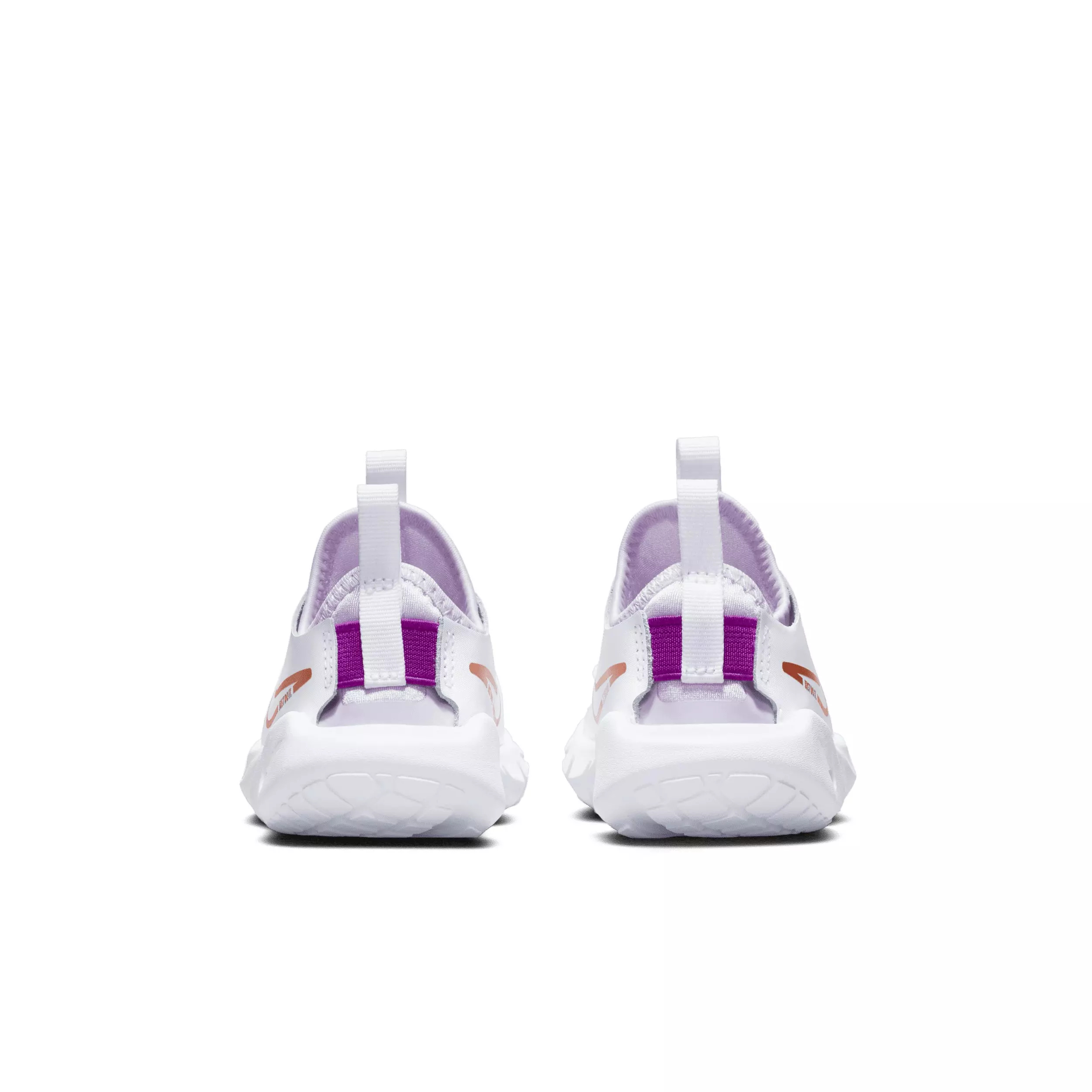 Nike Flex Runner 2 "White/Violet Frost/Vivid Purple/Metallic Copper" Infant Girls' Running Shoe - WHITE/VIOLET/PURPLE/COPPER