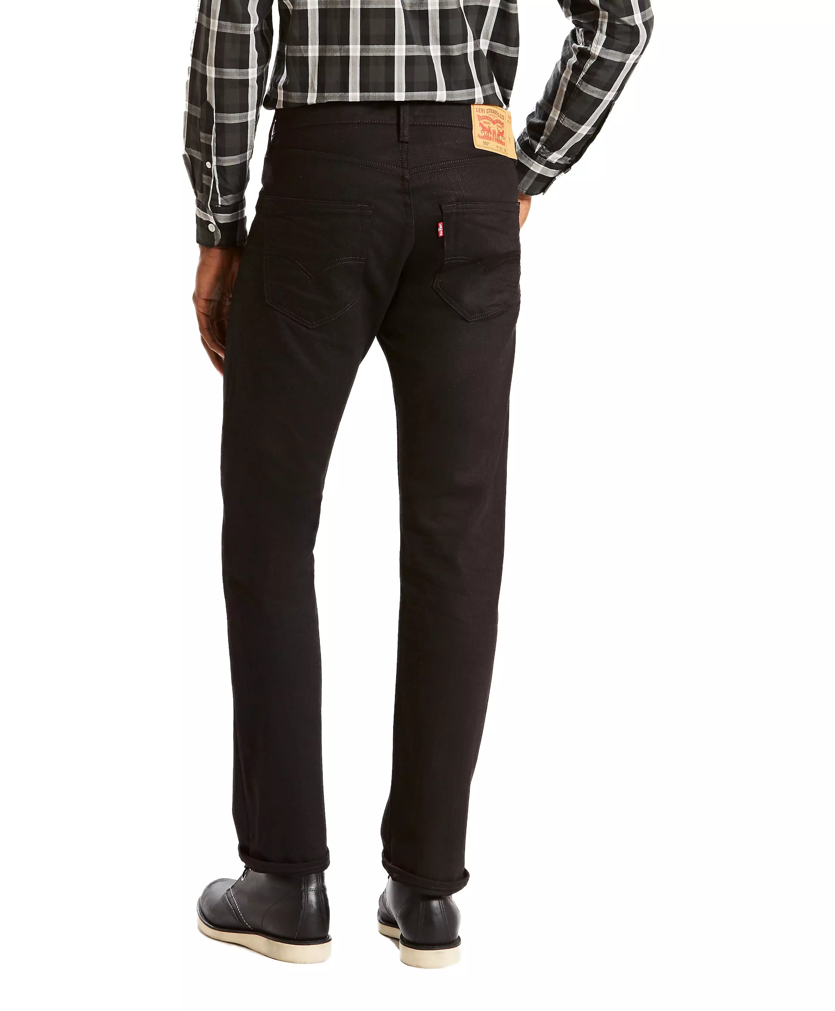 Levi's Men's 501 Original Straight Fit Jeans-Polished Black - BLACK