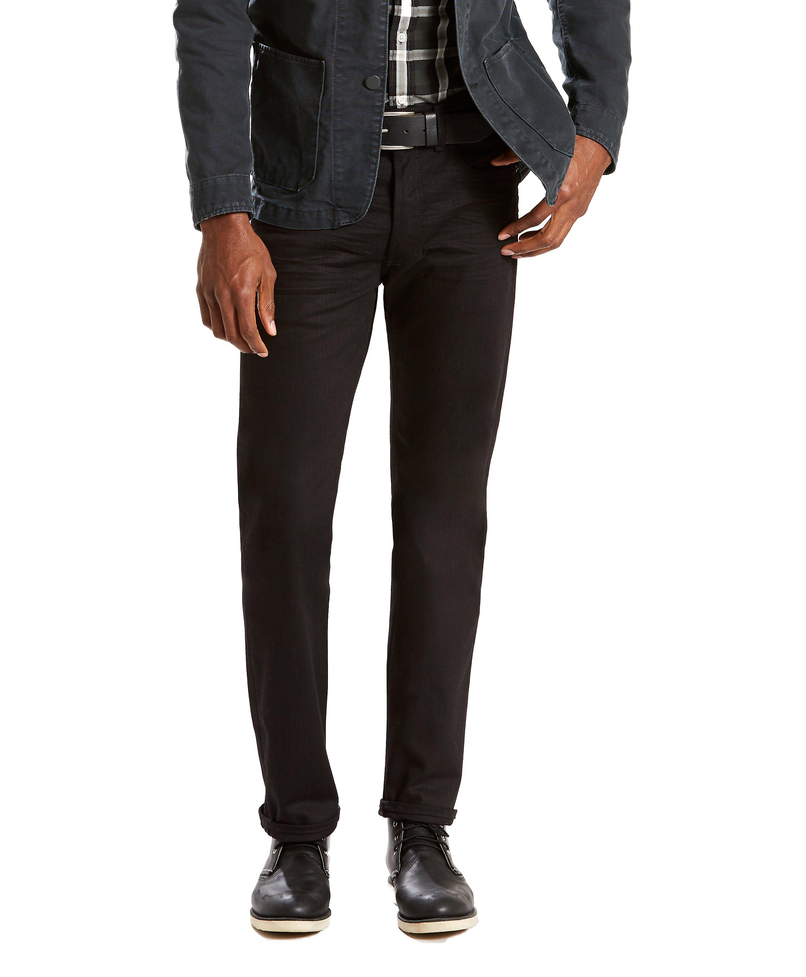 Levi's Men's 501 Original Straight Fit Jeans-Polished Black - BLACK Thumbnail View 1