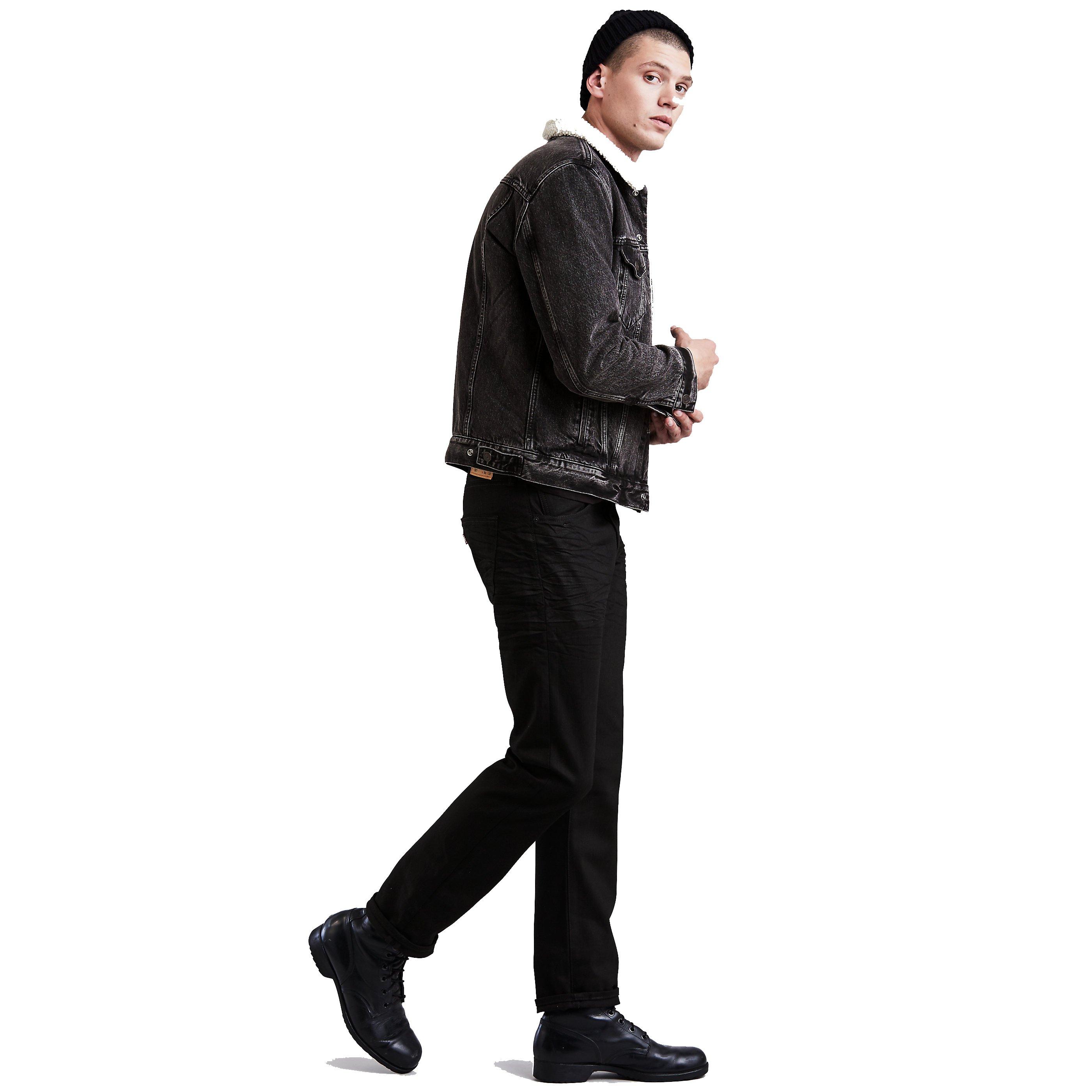 Levi's Men's 501 Original Straight Fit Jeans-Polished Black - BLACK Thumbnail View 8