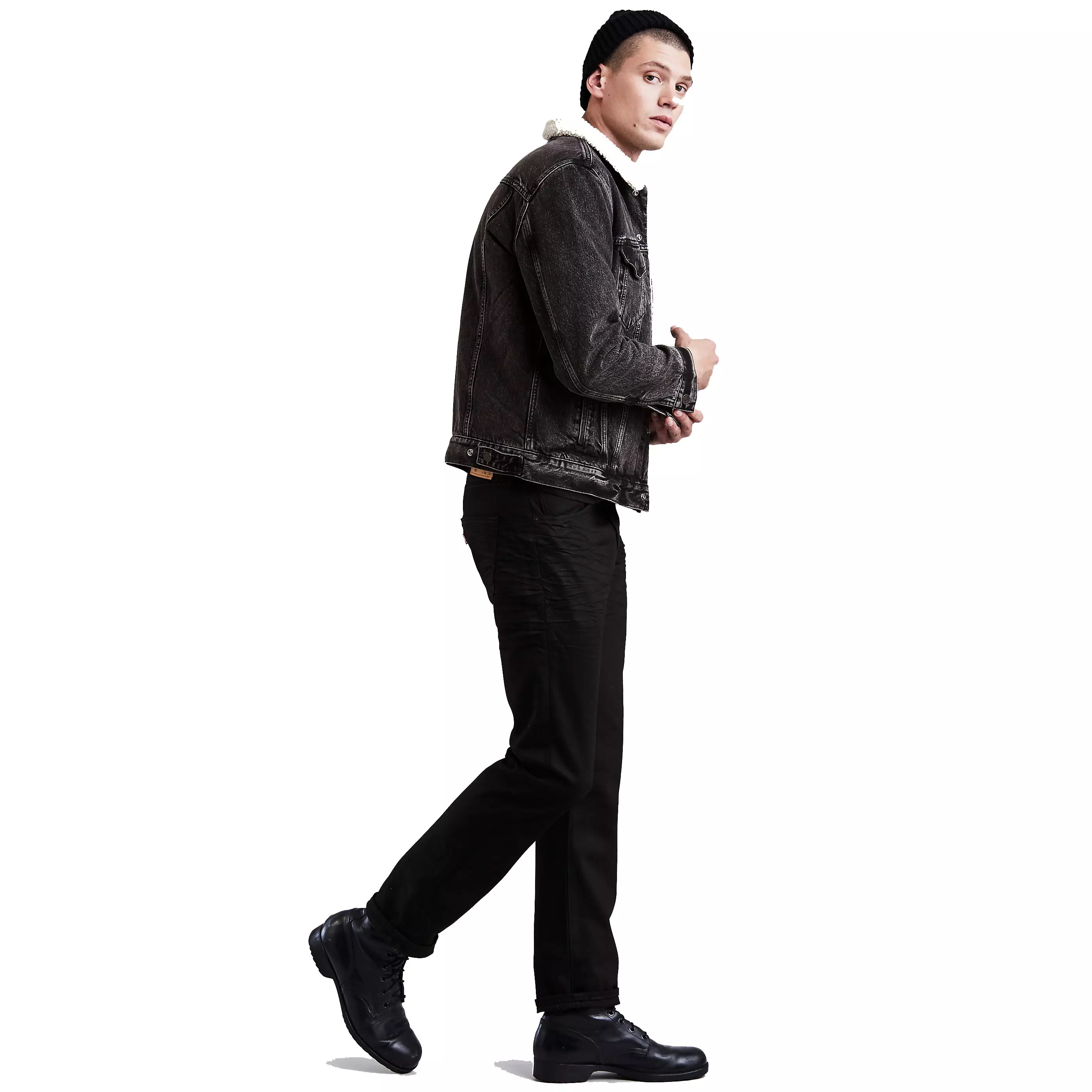 Levi's Men's 501 Original Straight Fit Jeans-Polished Black - BLACK