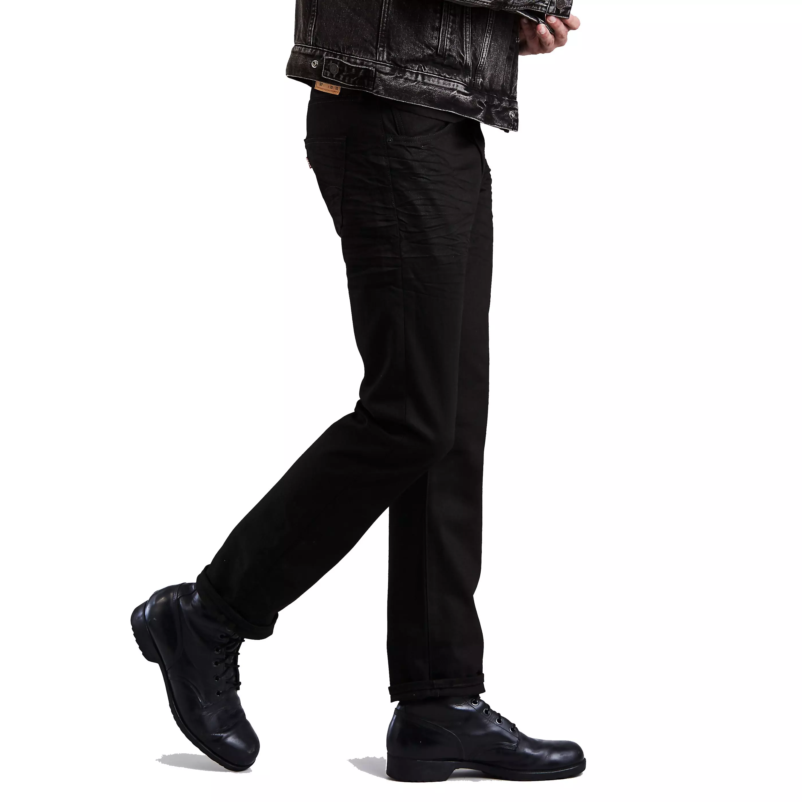 Levi's Men's 501 Original Straight Fit Jeans-Polished Black - BLACK