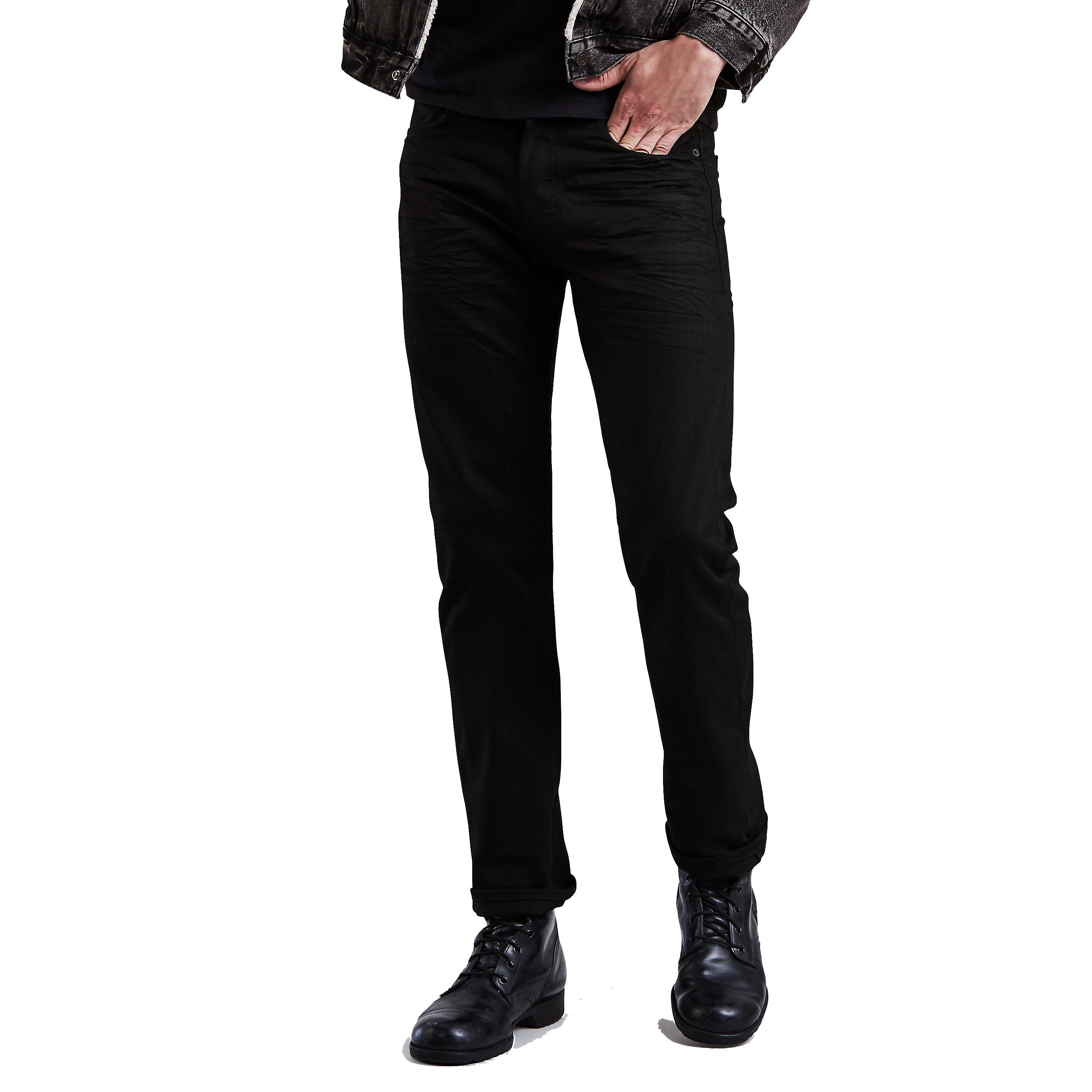 Levi's Men's 501 Original Straight Fit Jeans-Polished Black - BLACK Thumbnail View 6