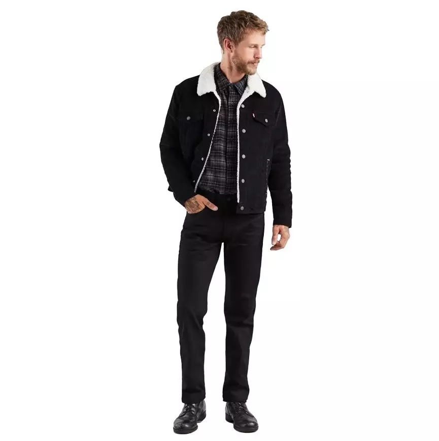 Levi's Men's 501 Original Straight Fit Jeans-Polished Black - BLACK