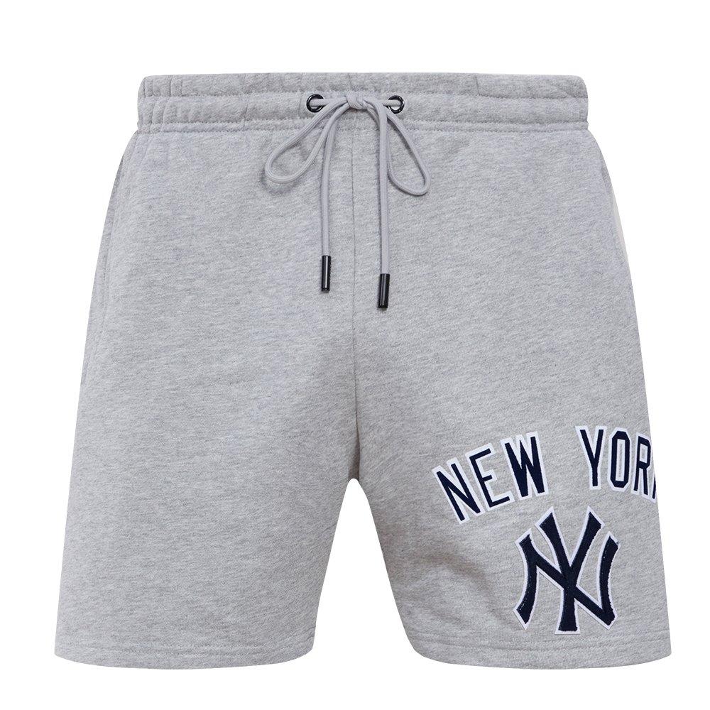 Pro Standard Men's MLB New York Yankees Bristle Fleece Shorts - GREY Thumbnail View 1