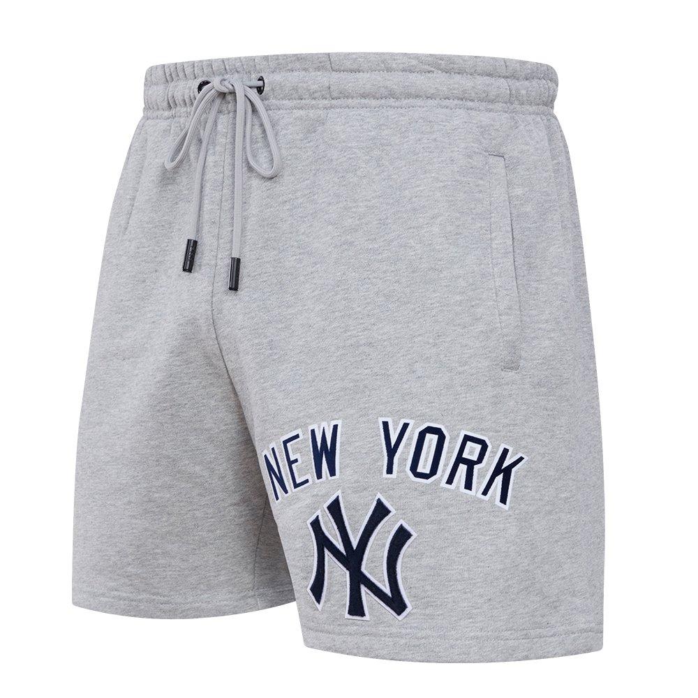 Pro Standard Men's MLB New York Yankees Bristle Fleece Shorts - GREY Thumbnail View 3