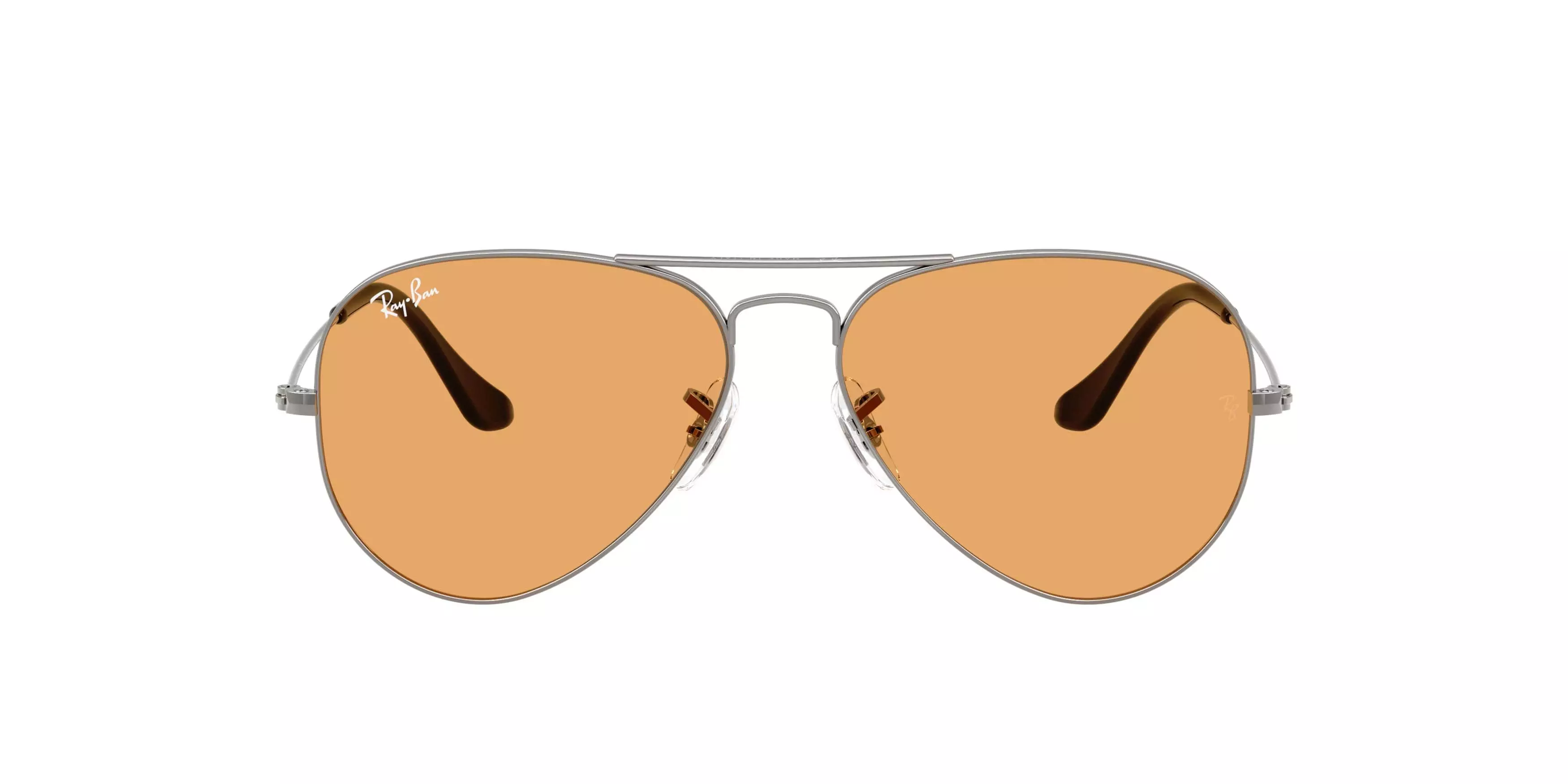 Ray-Ban Aviator Large Metal Orange Sunglasses &ndash; Gunmetal - GREY/ORANGE