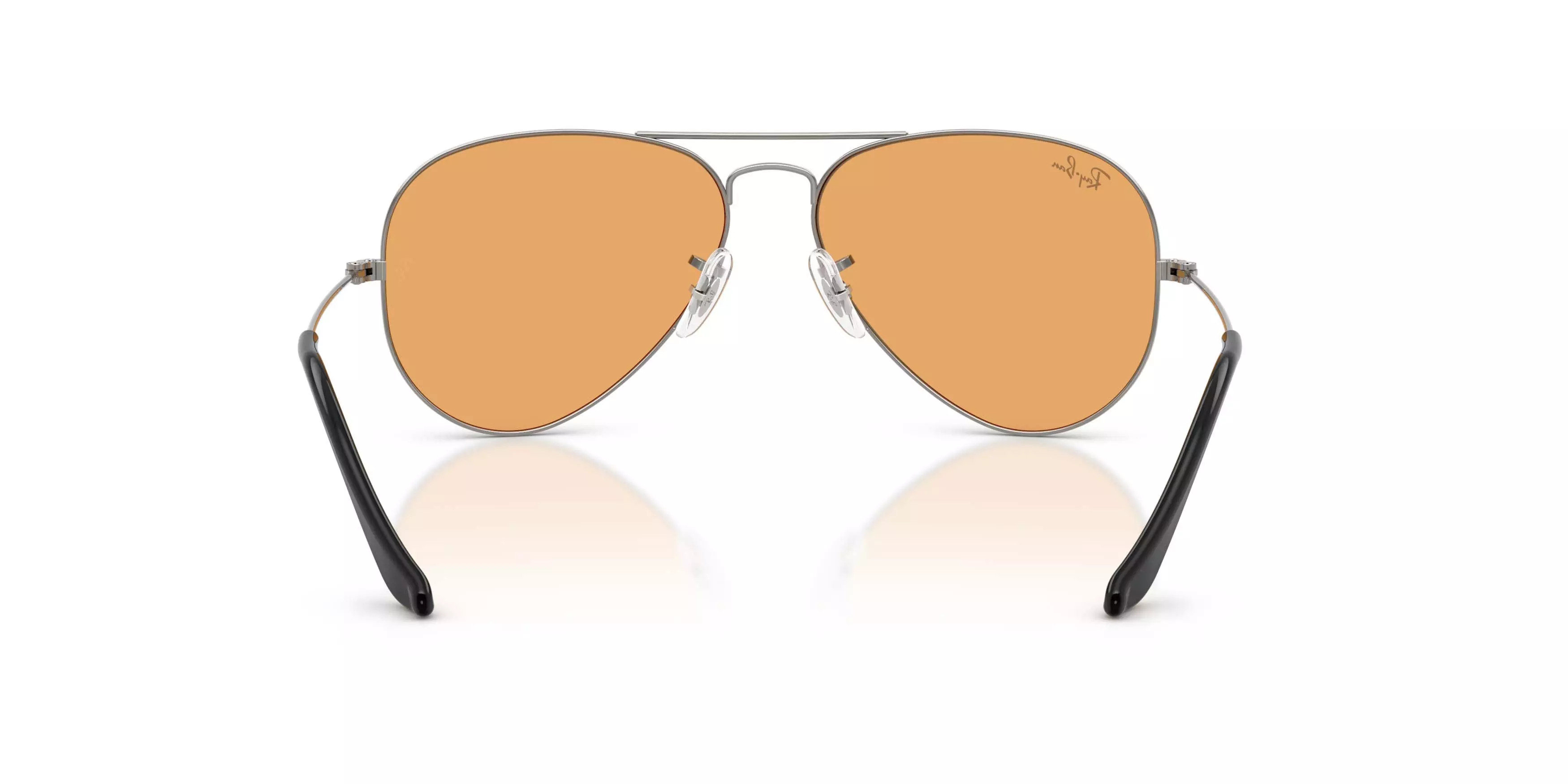 Ray-Ban Aviator Large Metal Orange Sunglasses &ndash; Gunmetal - GREY/ORANGE