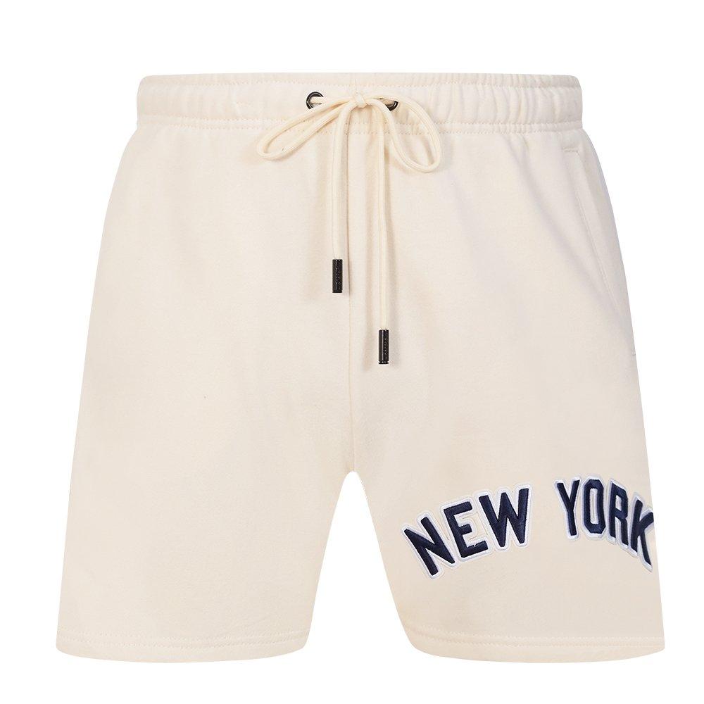 Pro Standard Men's MLB New York Yankees Retro Classic Fleece Shorts - CREAM Thumbnail View 1