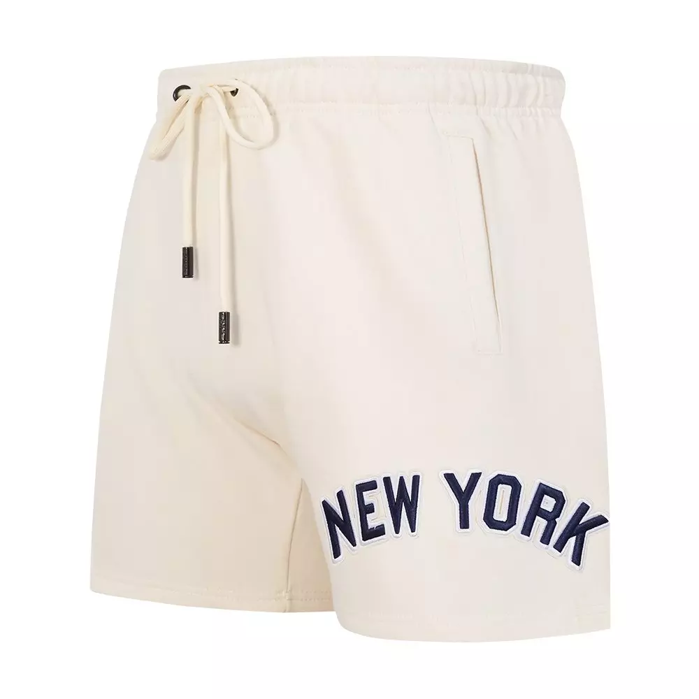 Pro Standard Men's MLB New York Yankees Retro Classic Fleece Shorts - CREAM