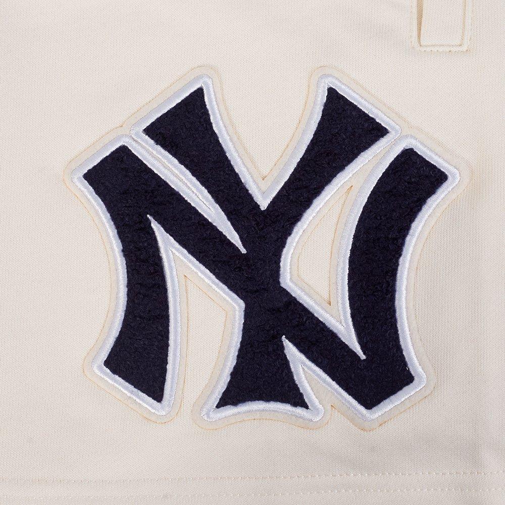 Pro Standard Men's MLB New York Yankees Retro Classic Fleece Shorts - CREAM Thumbnail View 6
