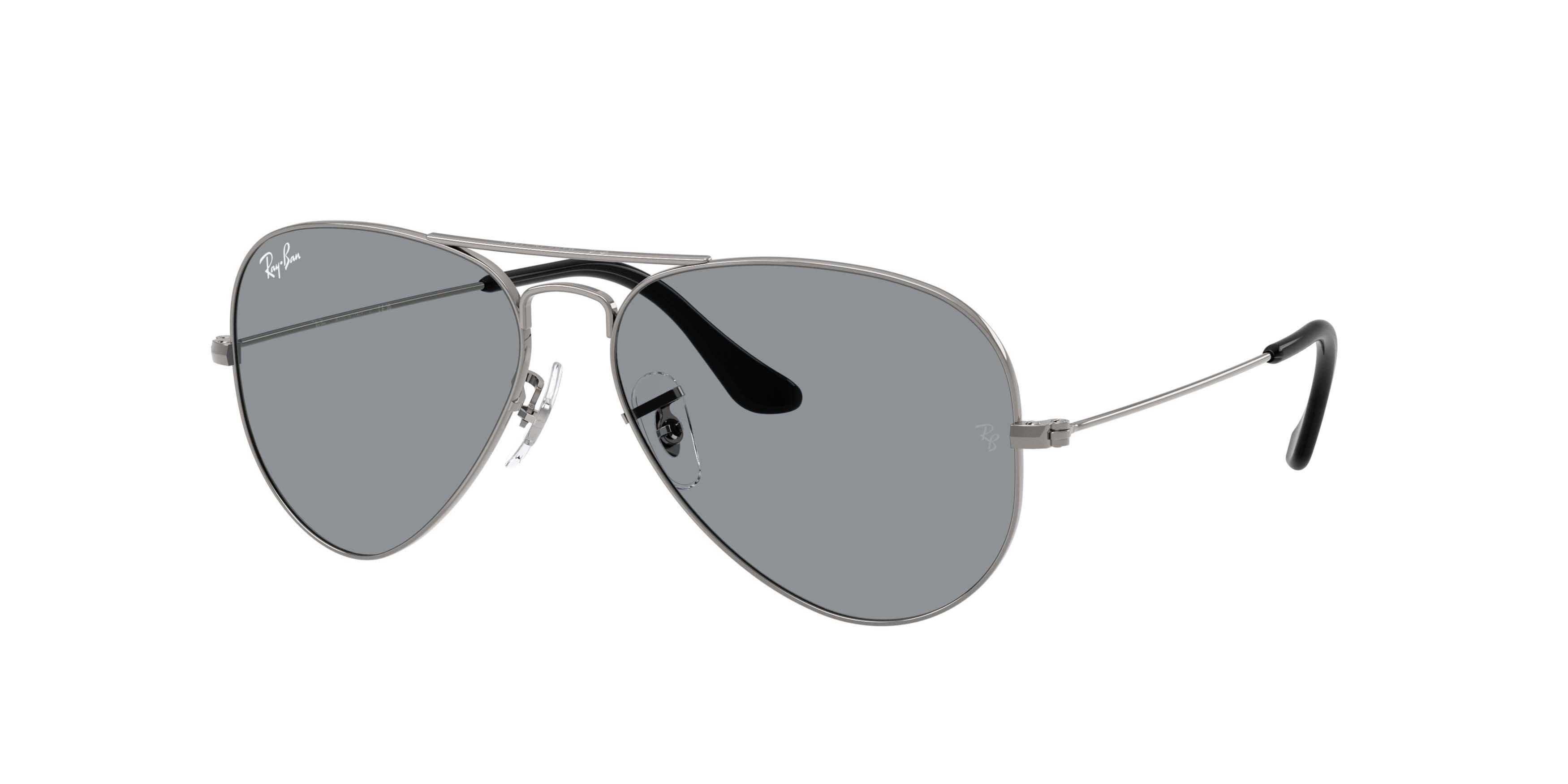 Ray-Ban Aviator Large Metal Grey Sunglasses &ndash; Gunmetal - GREY Thumbnail View 1