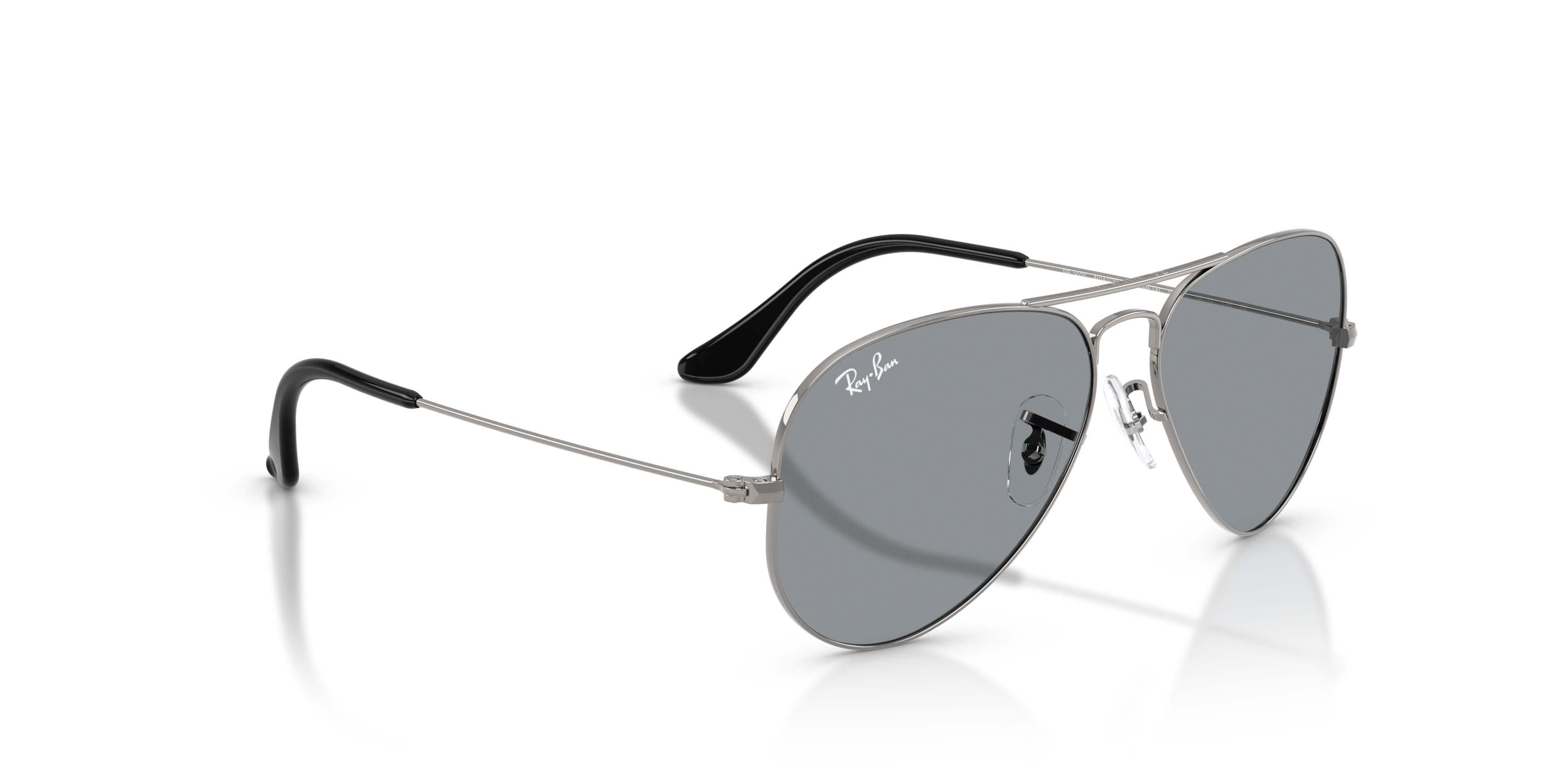 Ray-Ban Aviator Large Metal Grey Sunglasses &ndash; Gunmetal - GREY Thumbnail View 3