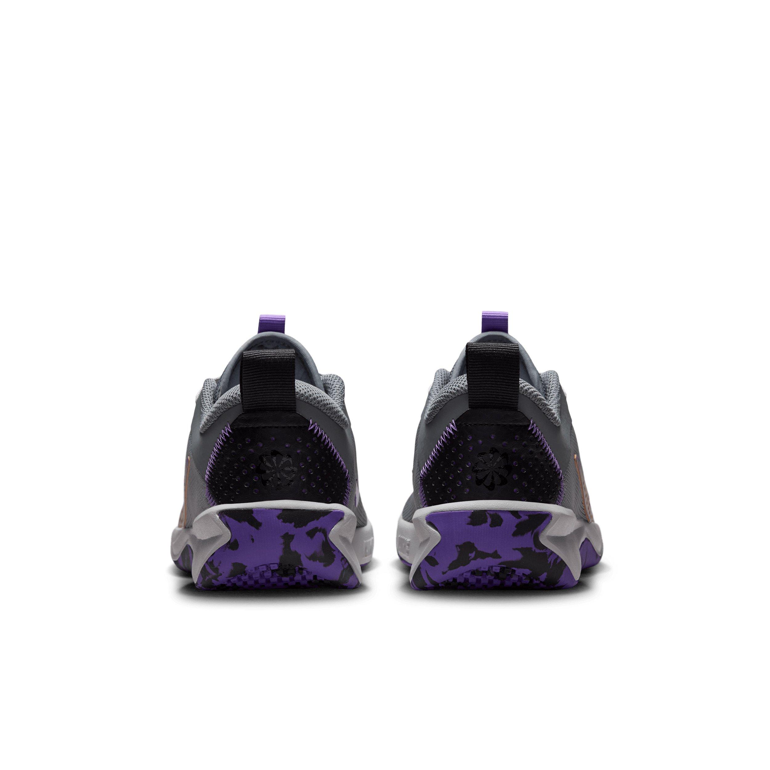 Nike Omni Multi-Court "Smoke Grey/Action Grape/Light Smoke Grey/Gold" Grade School Boys' Shoe - GREY/GRAPE/LT GREY/GOLD