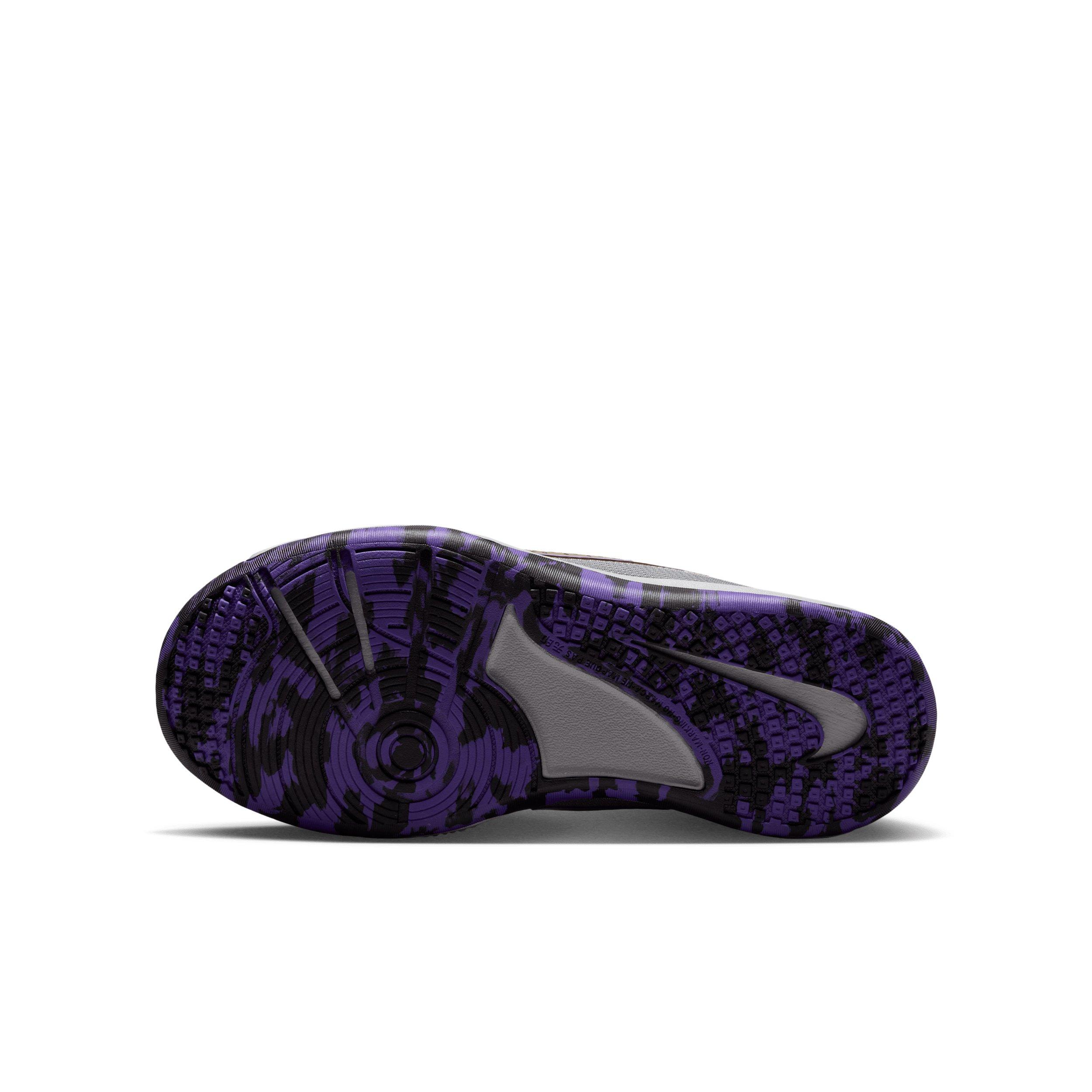 Nike Omni Multi-Court "Smoke Grey/Action Grape/Light Smoke Grey/Gold" Grade School Boys' Shoe - GREY/GRAPE/LT GREY/GOLD