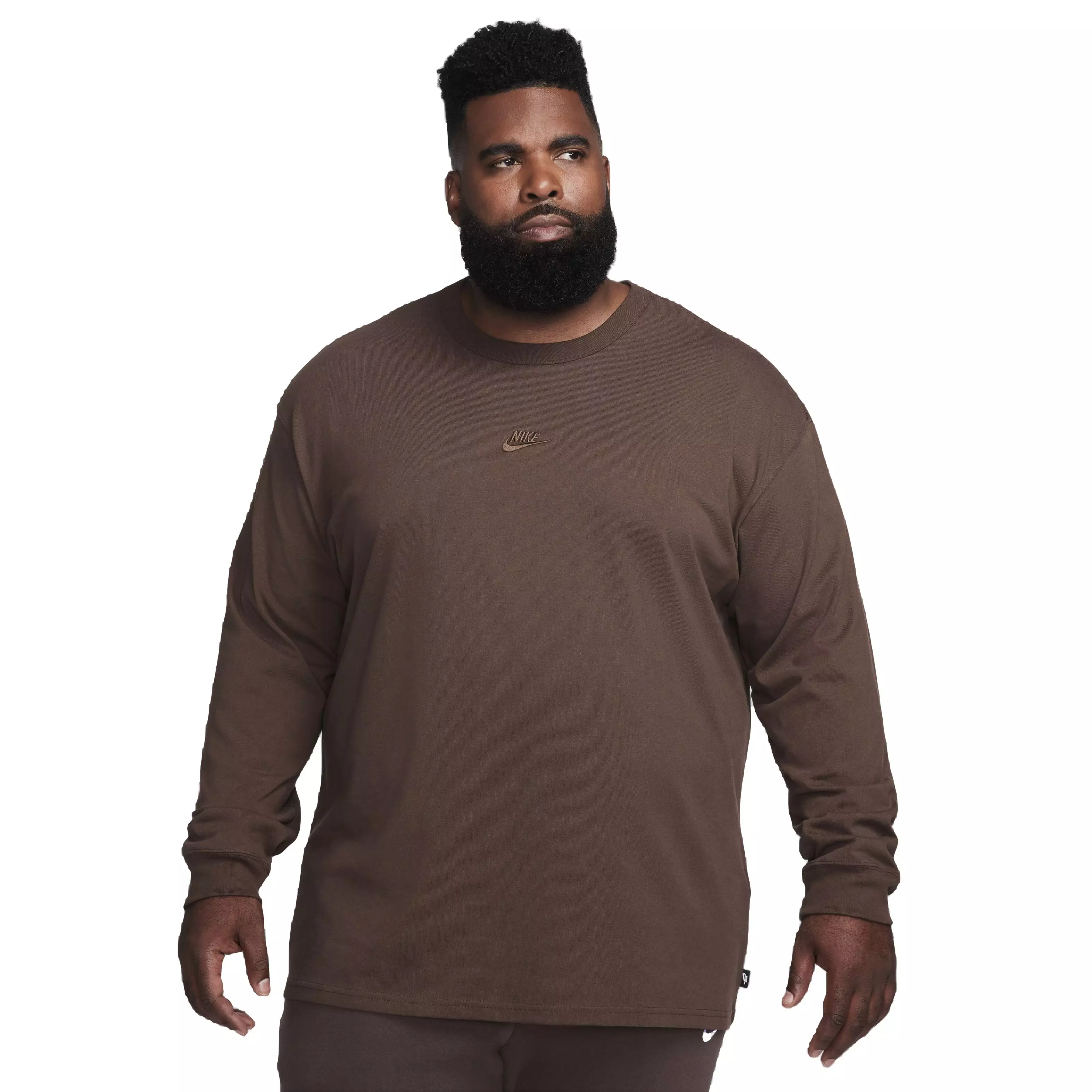 Nike Men's Sportswear Premium Essentials Long-Sleeve Tee - BROWN