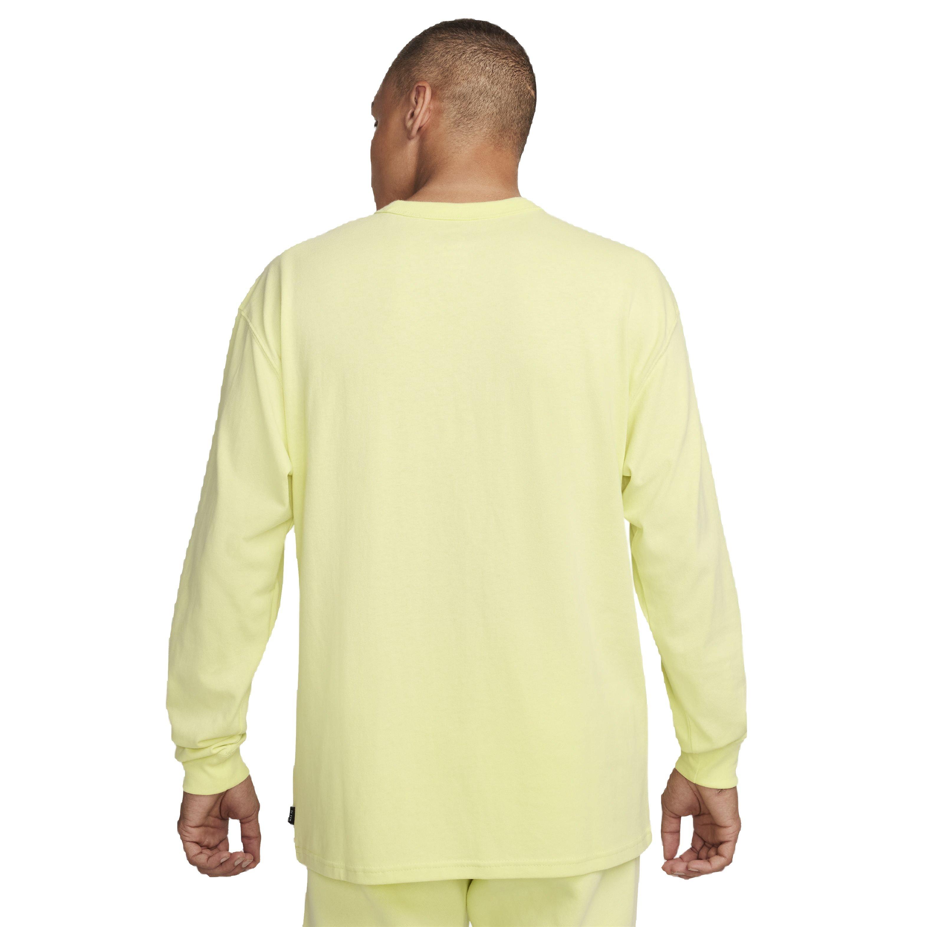 Nike Men's Sportswear Premium Essentials Long-Sleeve T-Shirt - LIME GREEN Thumbnail View 2