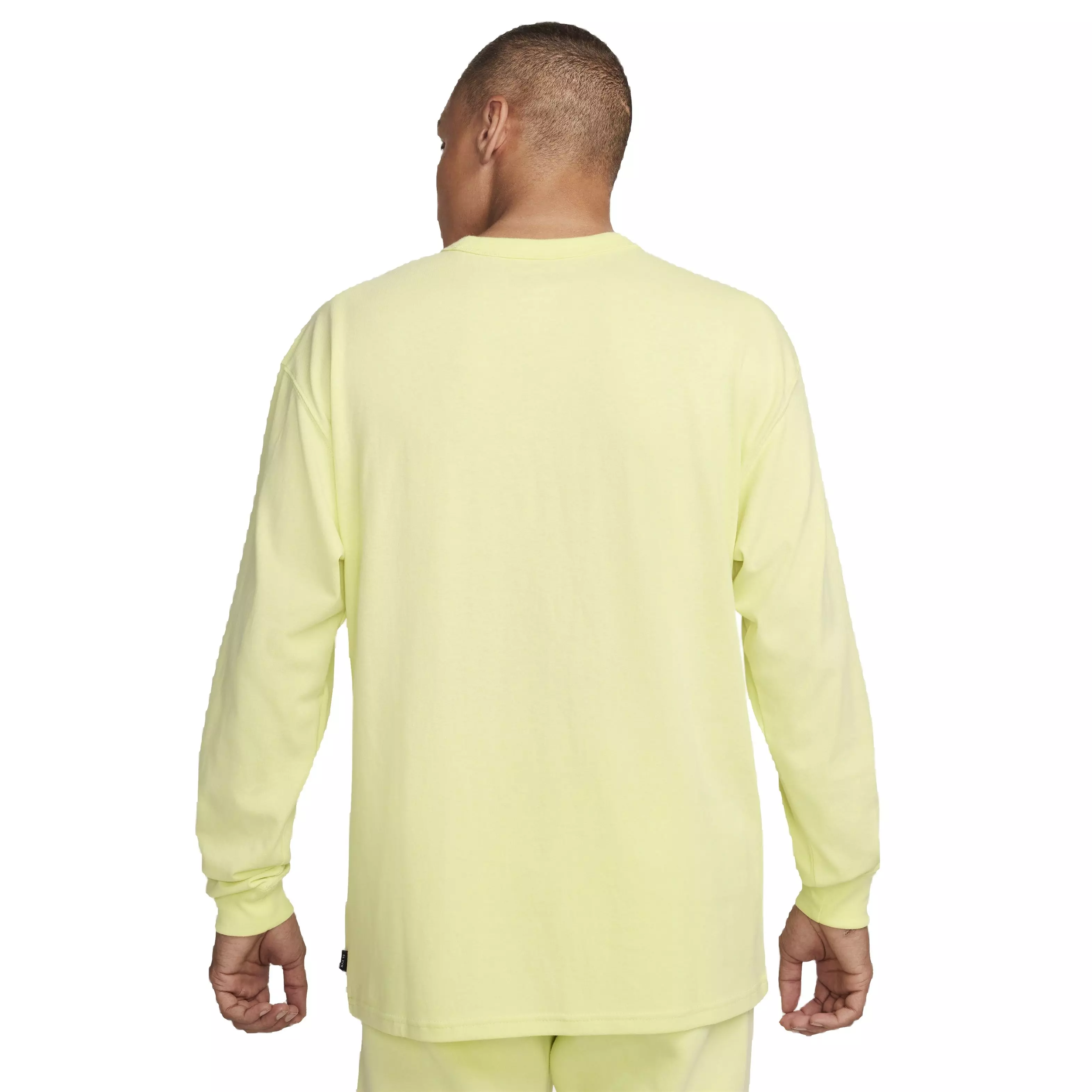 Nike Men's Sportswear Premium Essentials Long-Sleeve T-Shirt - LIME GREEN