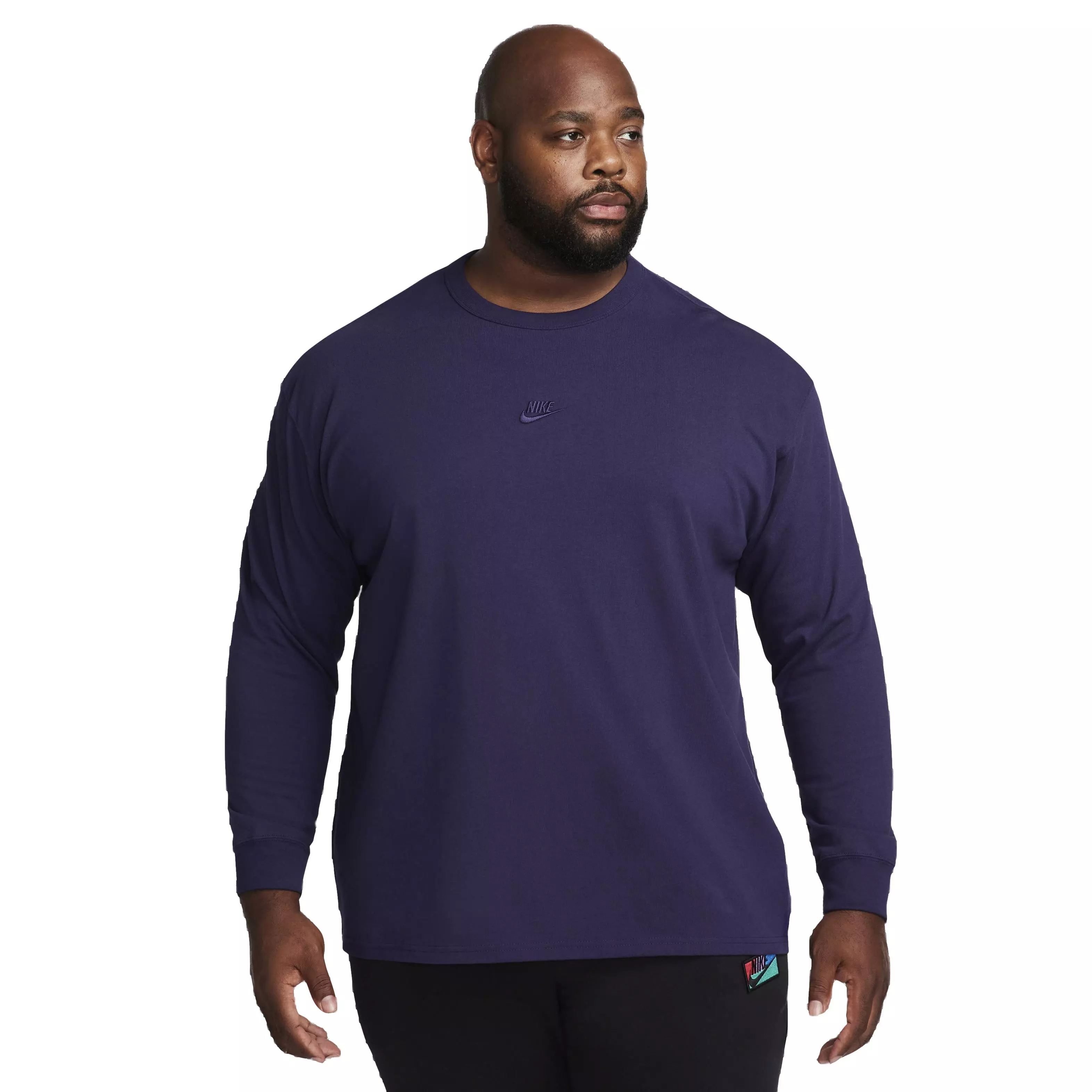 Nike Men's Sportswear Premium Essentials Long-Sleeve Tee - PURPLE
