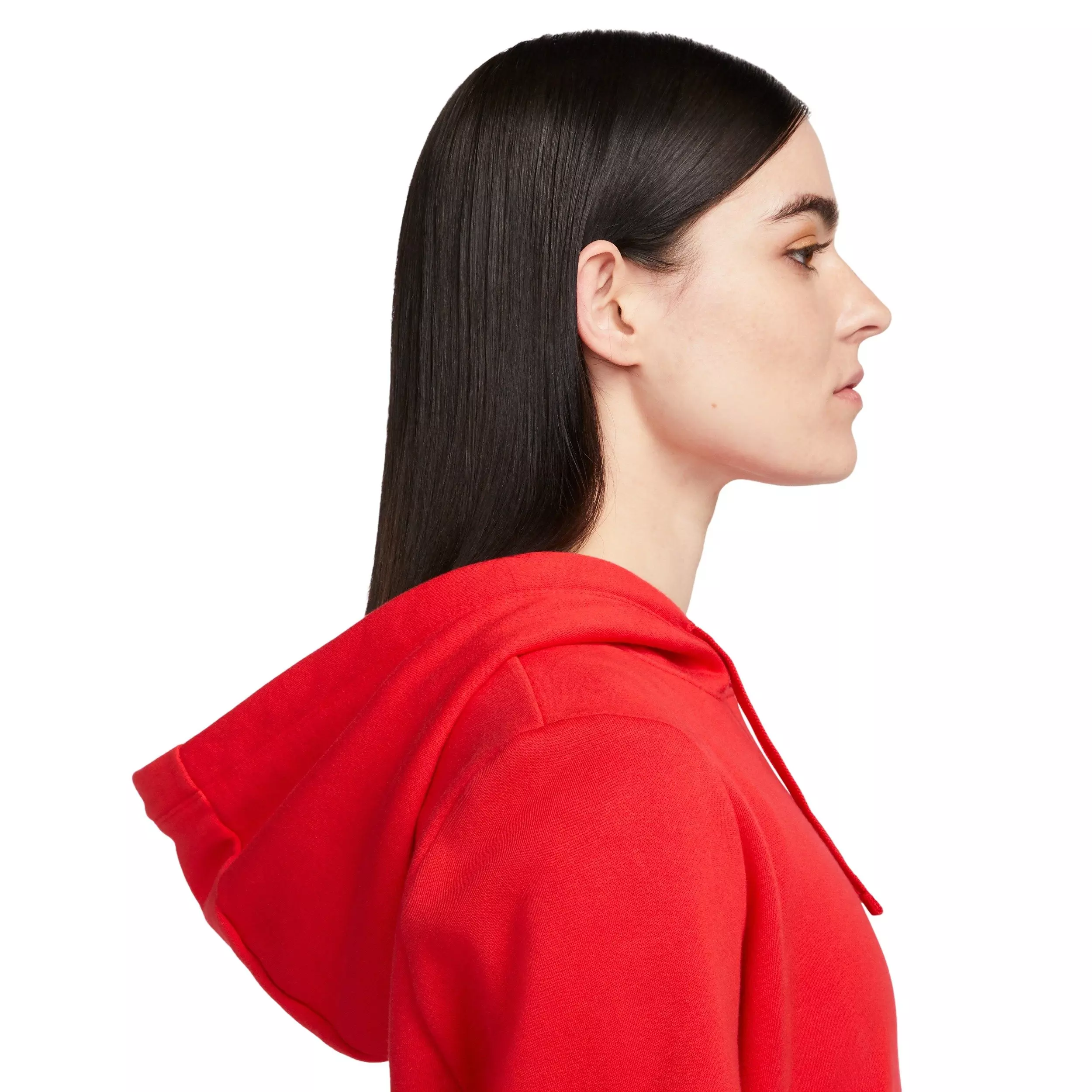 Nike Women's Sportswear Pullover Club Fleece Hoodie - RED