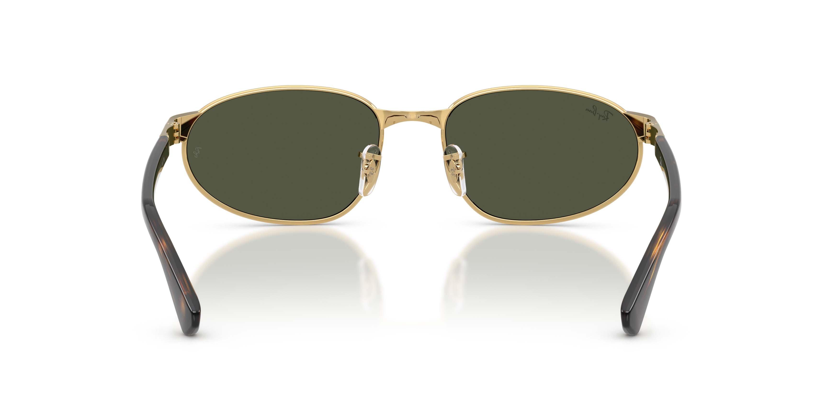 Ray-Ban RB3777 Dark Green Sunglasses &ndash; Polished Arista Gold - GOLD/GREEN Thumbnail View 4