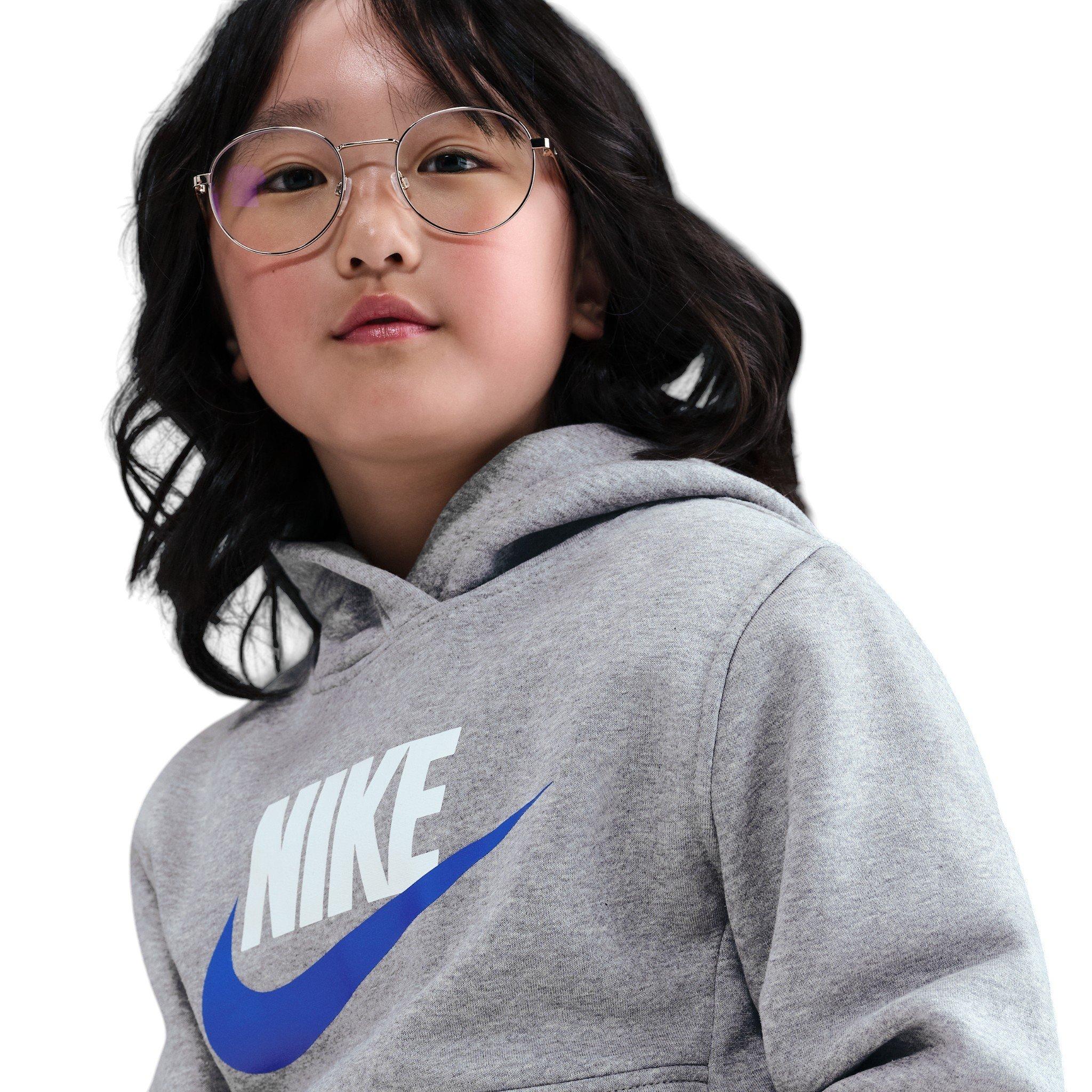 Nike Big Kids' Sportswear Club Fleece Hoodie - Grey/Royal - GREY/ROYAL