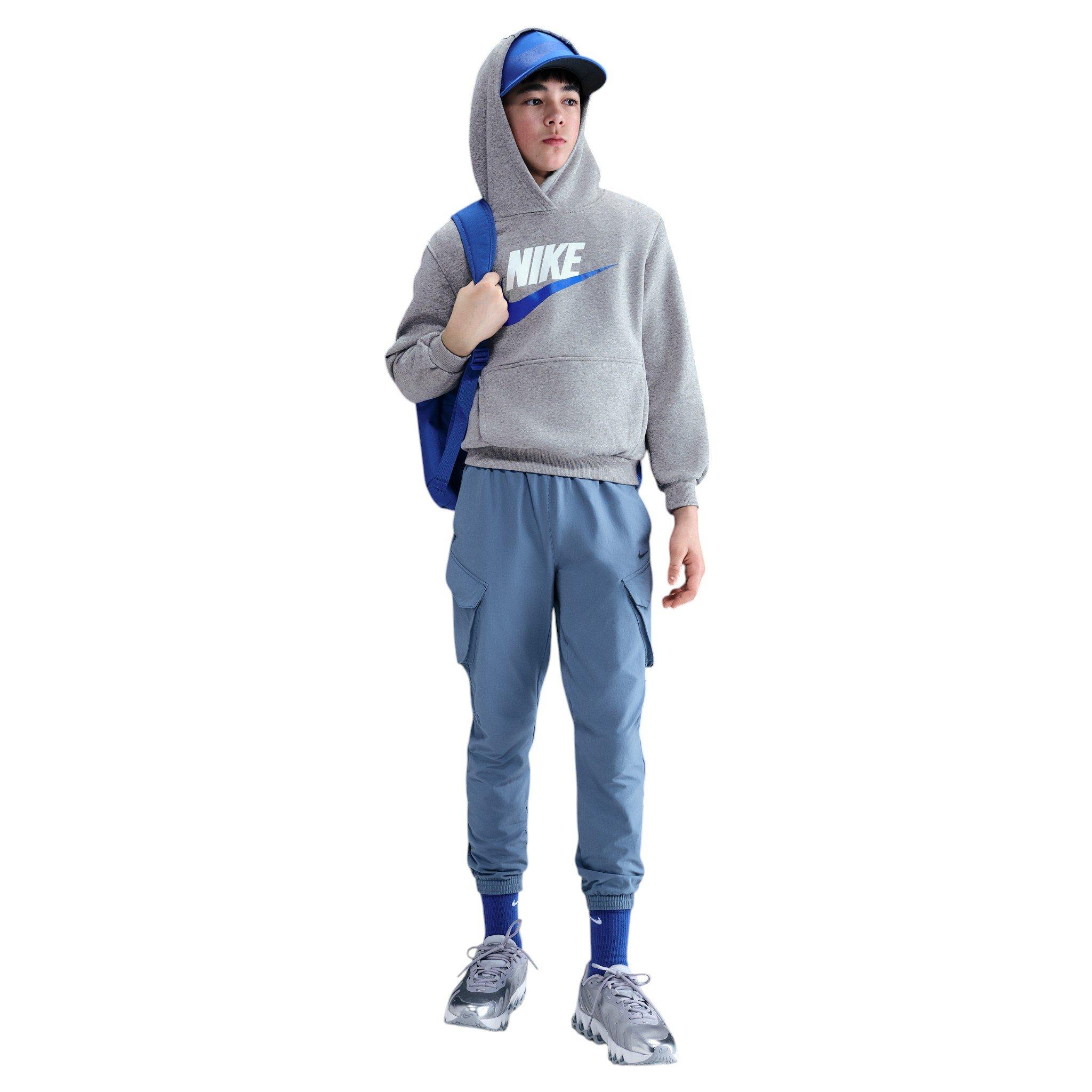 Nike Big Kids' Sportswear Club Fleece Hoodie - Grey/Royal - GREY/ROYAL