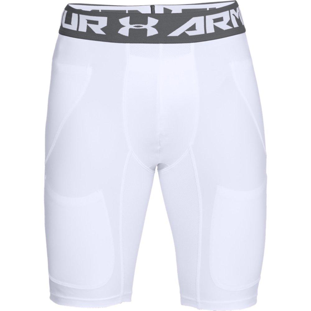 Under Armour Men's White Football 6-Pocket Girdle - WHITE Thumbnail View 3