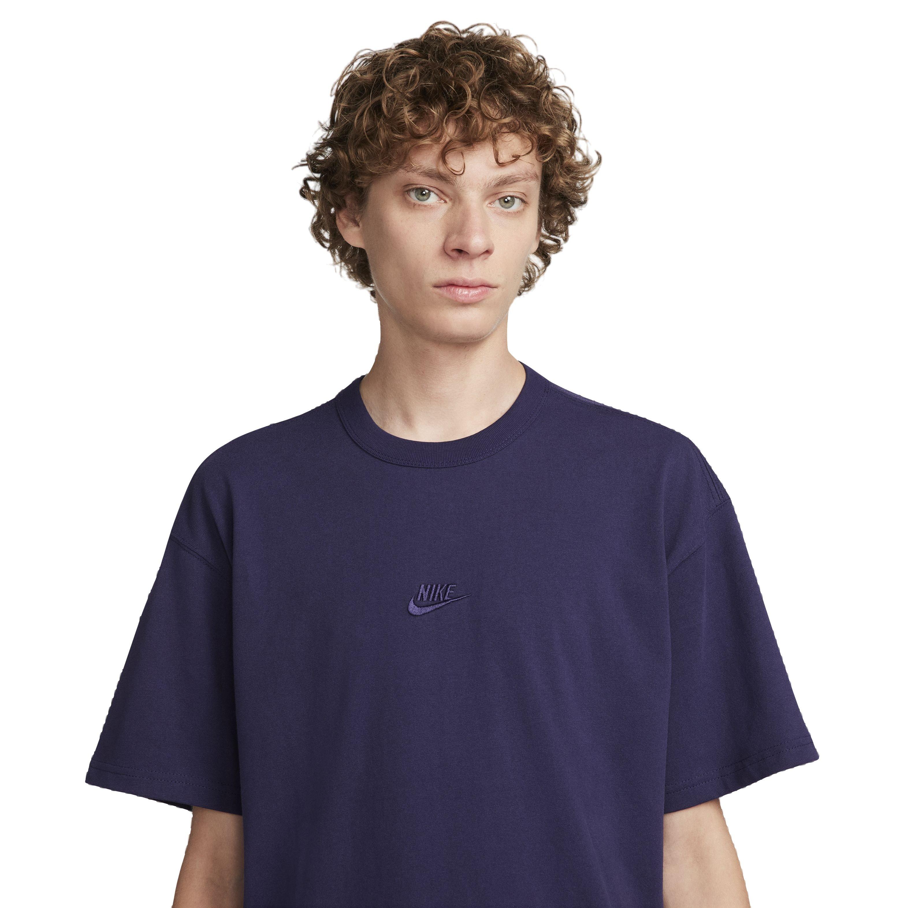 Nike Men's Sportswear Premium Essentials Loose T-Shirt - PURPLE Thumbnail View 3