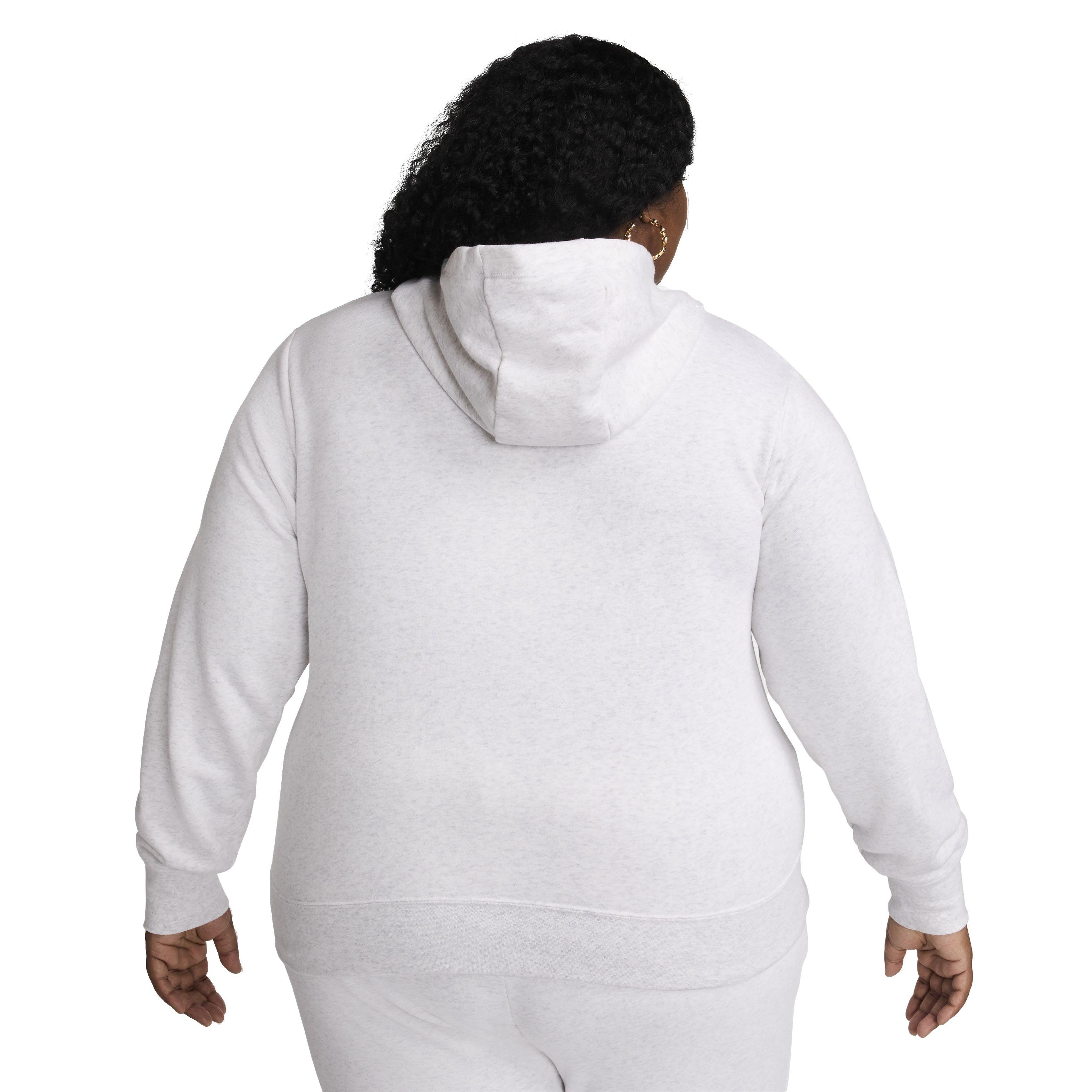 Nike Women's Sportswear Club Fleece Pullover Hoodie - WHITE Thumbnail View 2