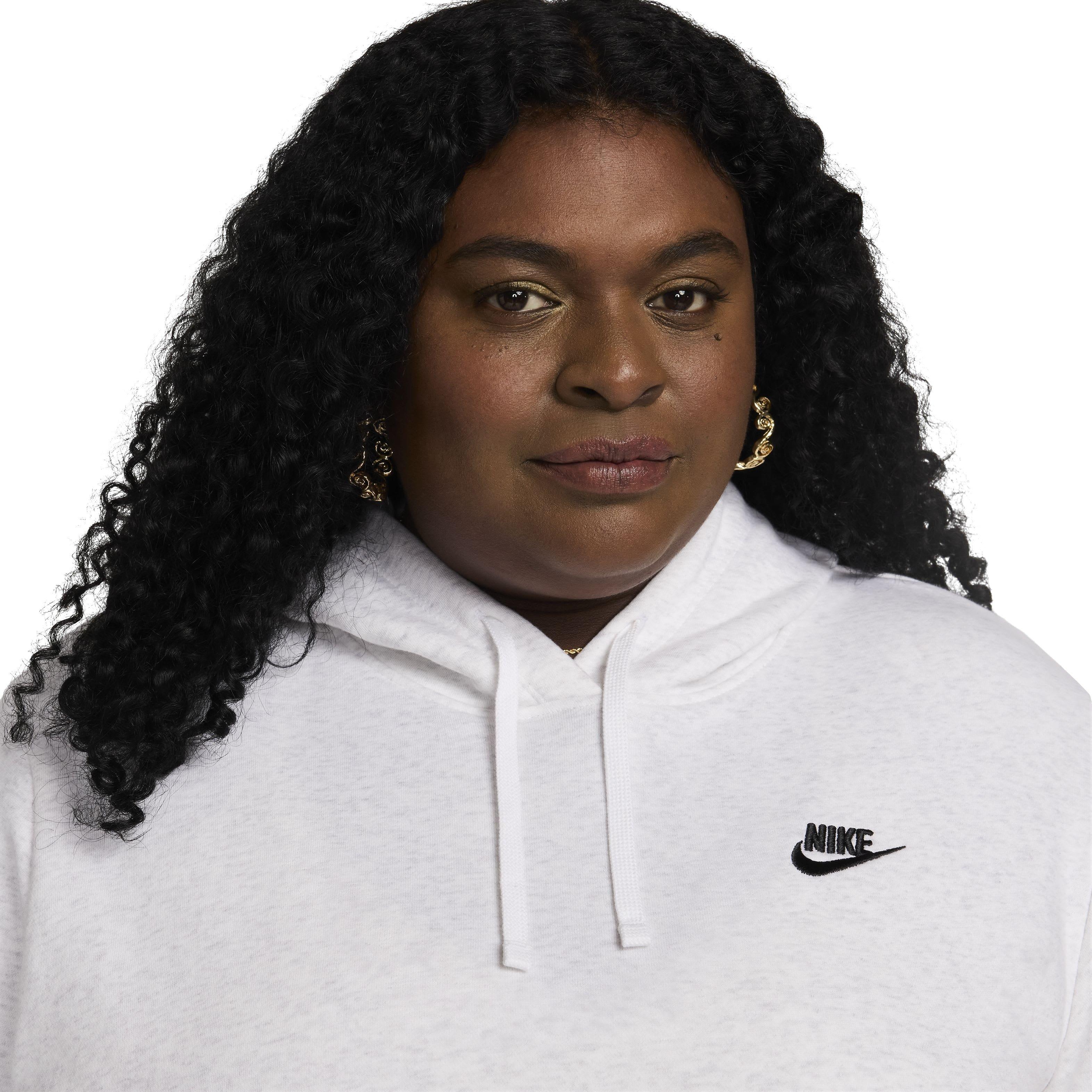 Nike Women's Sportswear Club Fleece Pullover Hoodie - WHITE Thumbnail View 3