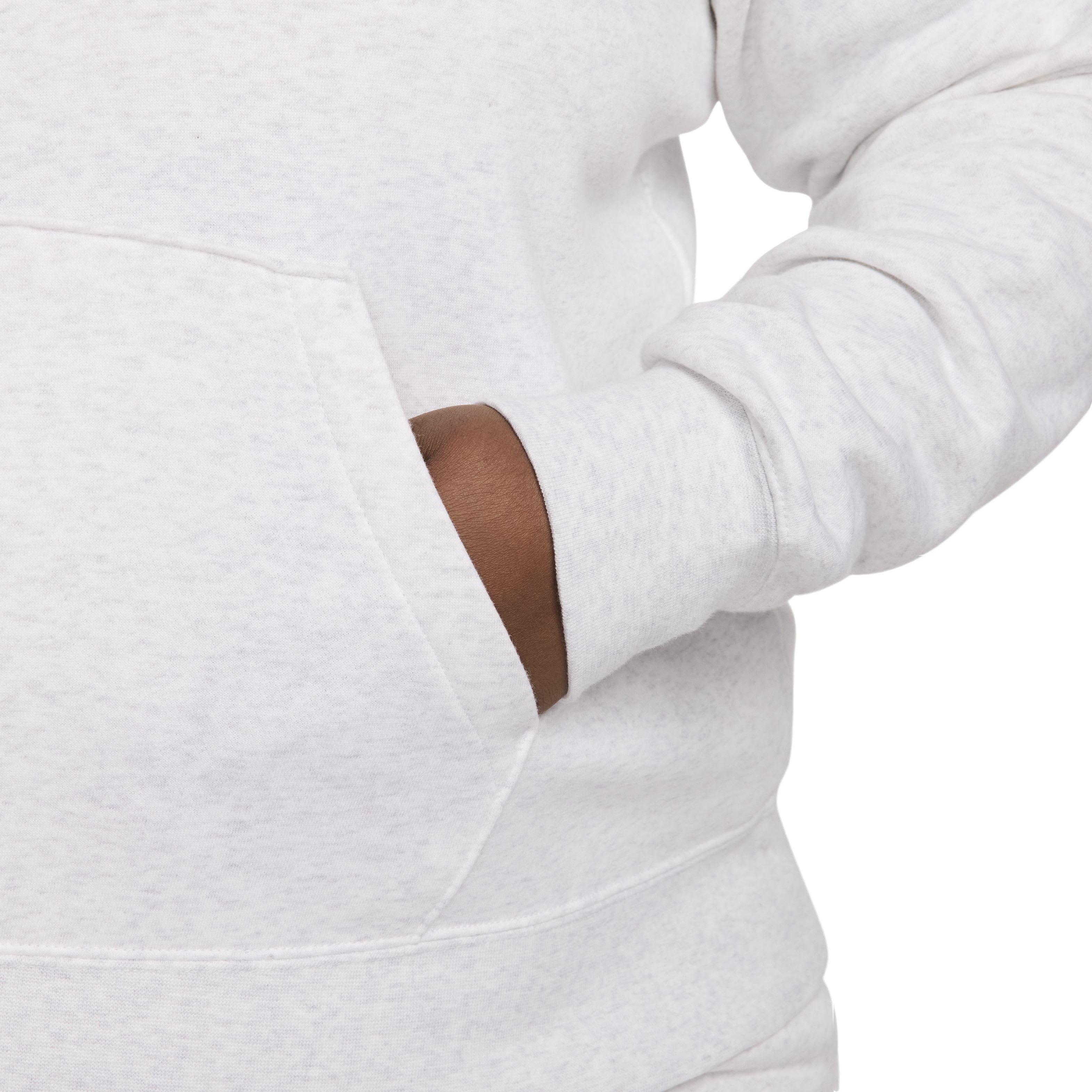 Nike Women's Sportswear Club Fleece Pullover Hoodie - WHITE Thumbnail View 5