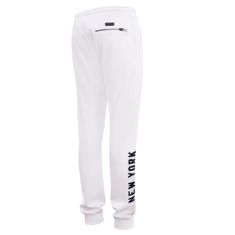 Pro Standard Men's MLB New York Yankees Classic Chenille Joggers - WHITE Thumbnail View 4