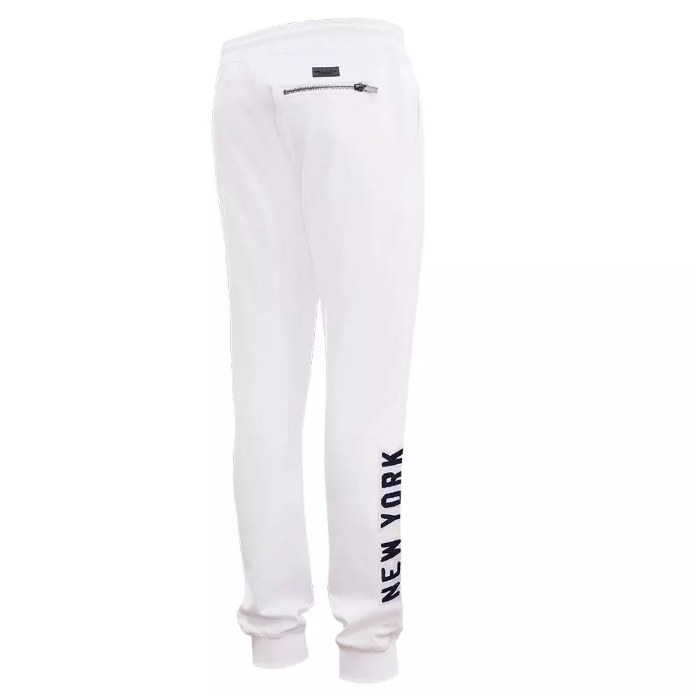 Pro Standard Men's MLB New York Yankees Classic Chenille Joggers - WHITE