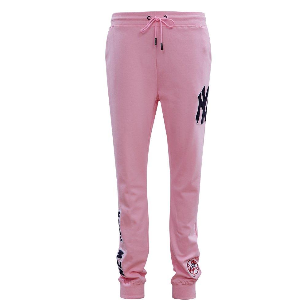 Pro Standard Men's MLB New York Yankees Classic Chenille Joggers - PINK Thumbnail View 1