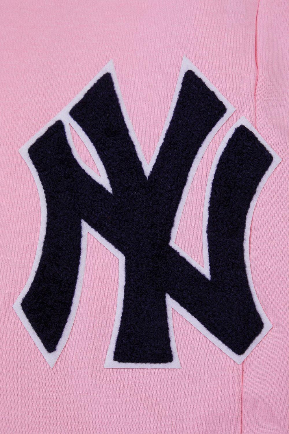 Pro Standard Men's MLB New York Yankees Classic Chenille Joggers - PINK Thumbnail View 6