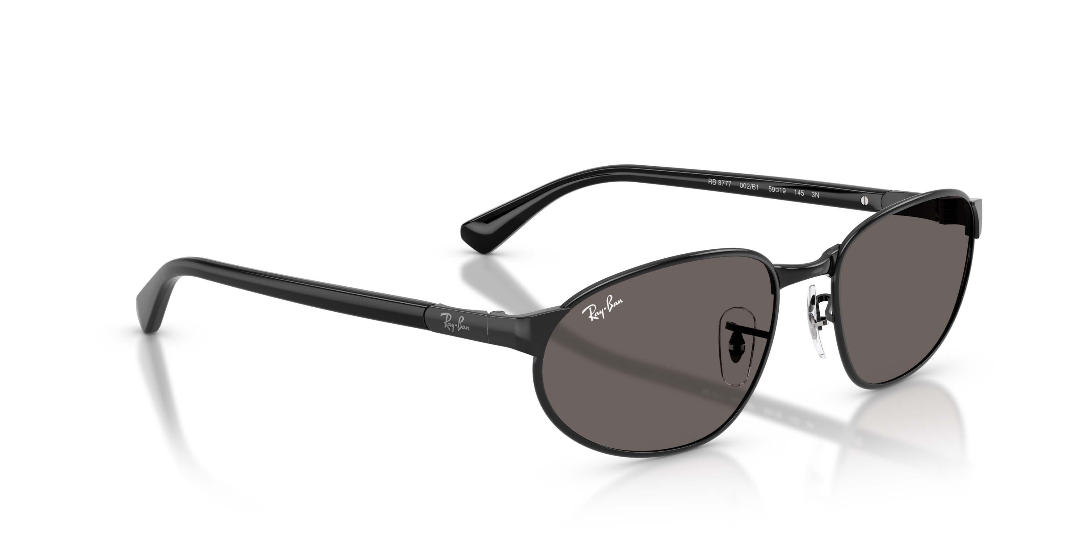 Ray-Ban RB3777 Dark Grey Sunglasses &ndash; Polished Black - BLACK/GREY Thumbnail View 3