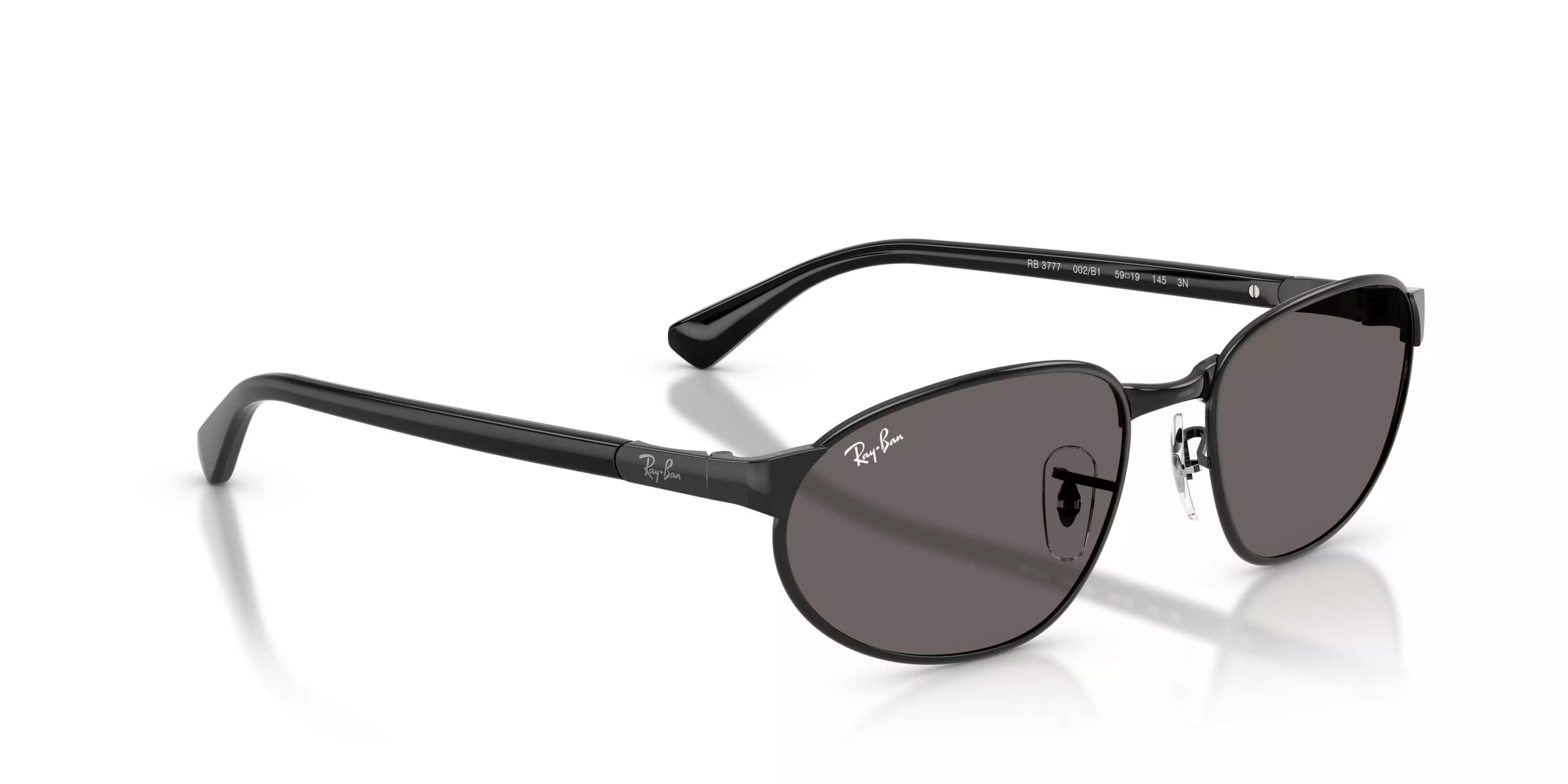 Ray-Ban RB3777 Dark Grey Sunglasses &ndash; Polished Black - BLACK/GREY