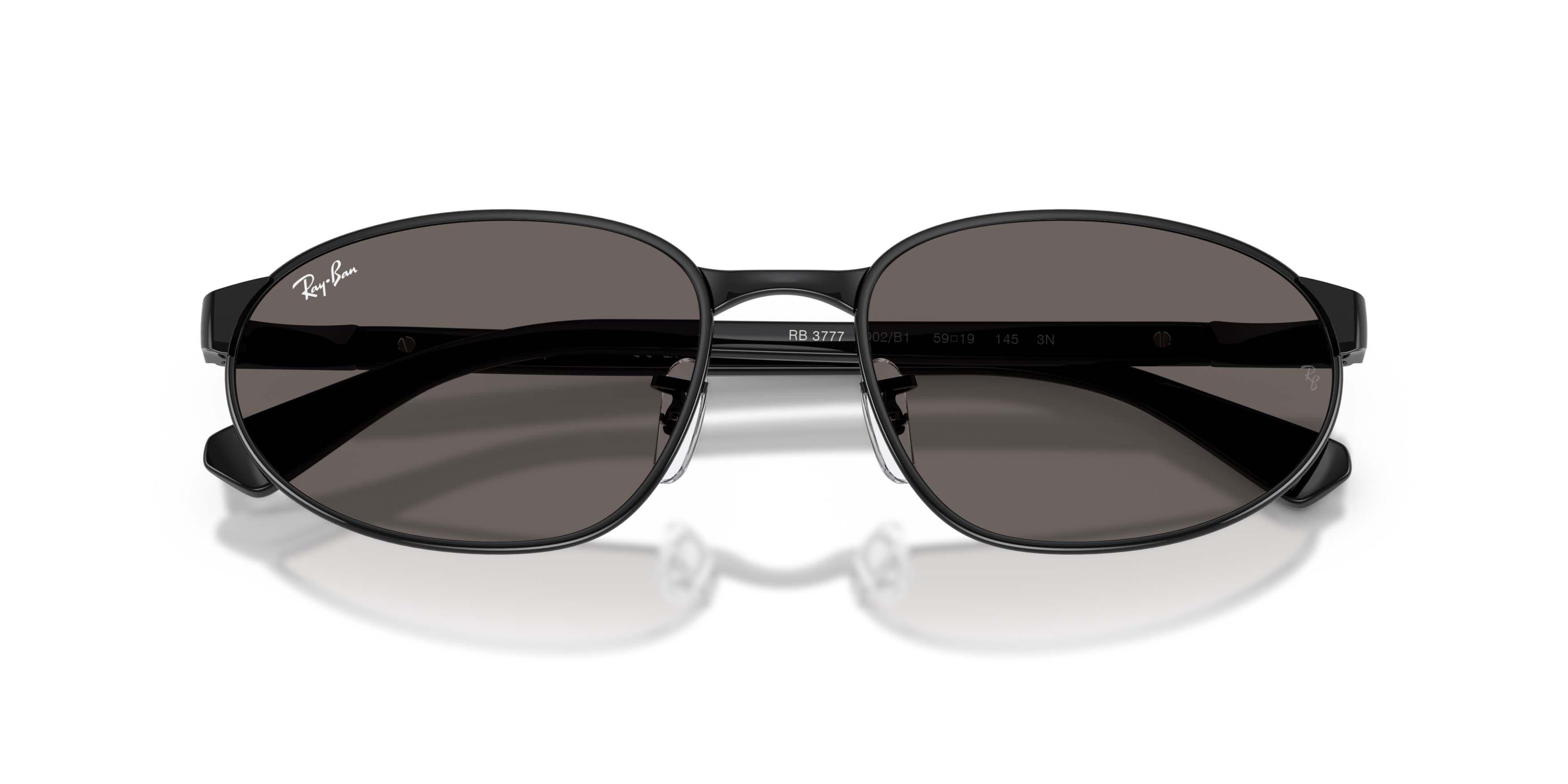 Ray-Ban RB3777 Dark Grey Sunglasses &ndash; Polished Black - BLACK/GREY Thumbnail View 5