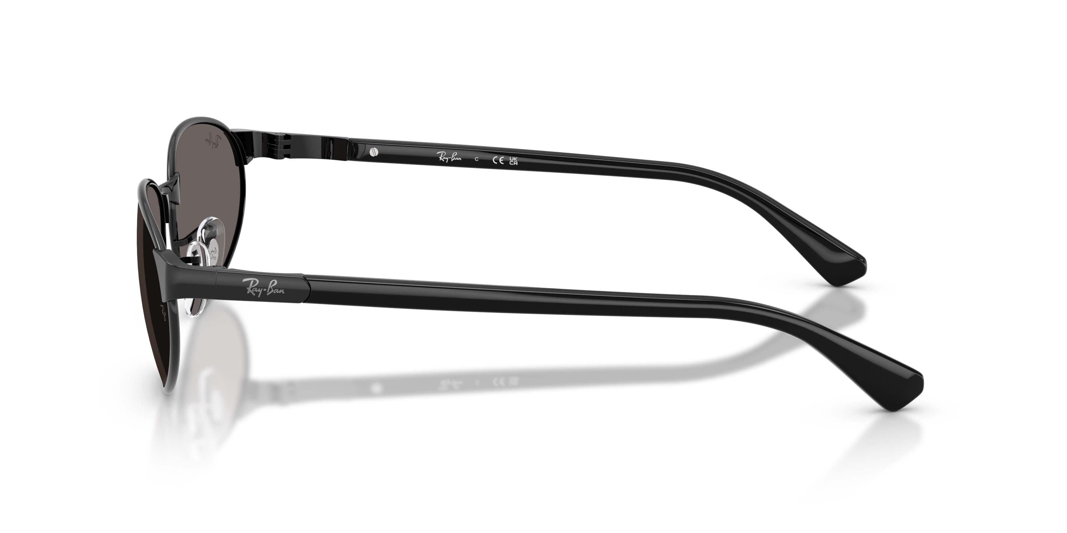 Ray-Ban RB3777 Dark Grey Sunglasses &ndash; Polished Black - BLACK/GREY Thumbnail View 6