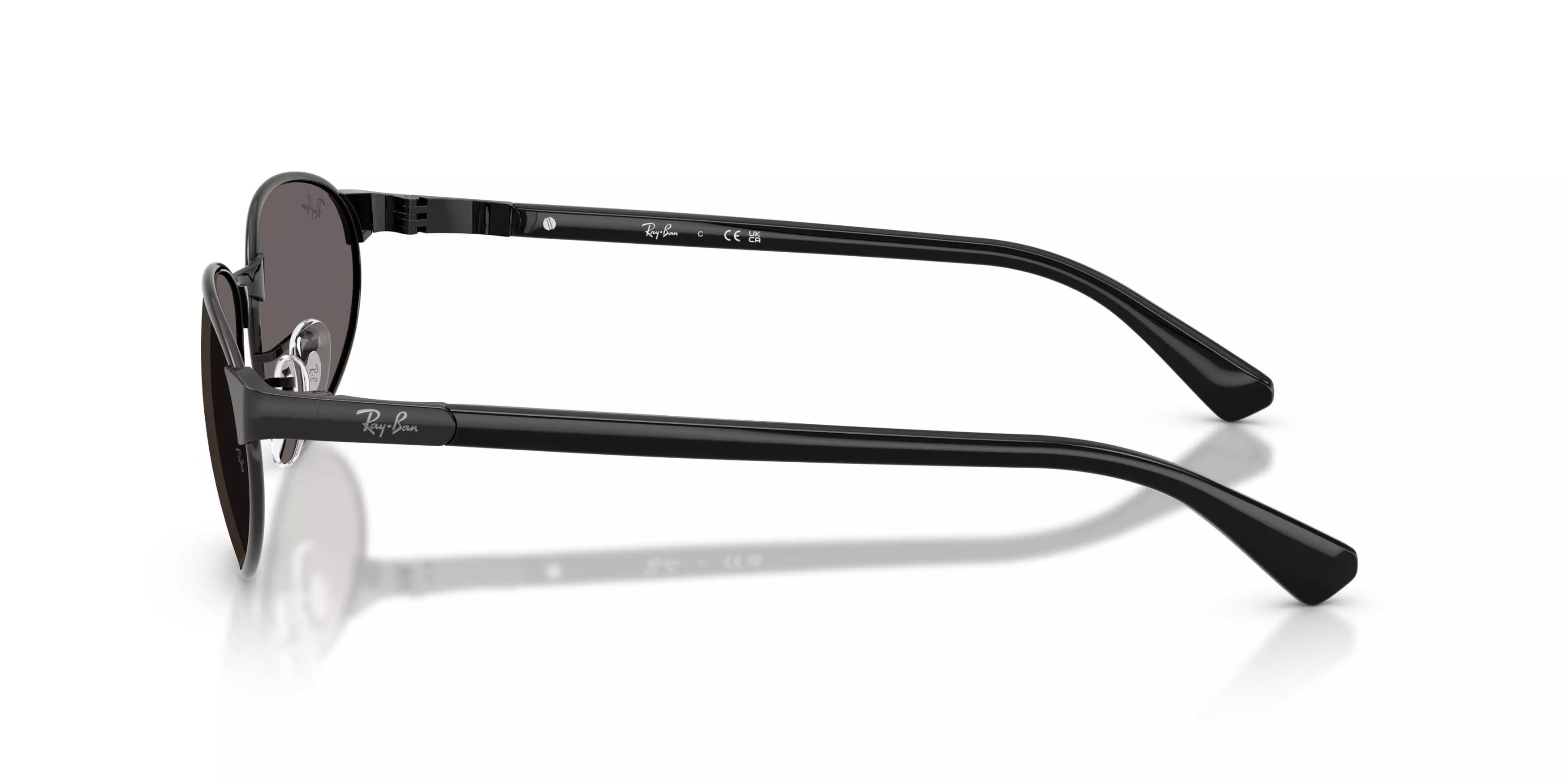 Ray-Ban RB3777 Dark Grey Sunglasses &ndash; Polished Black - BLACK/GREY